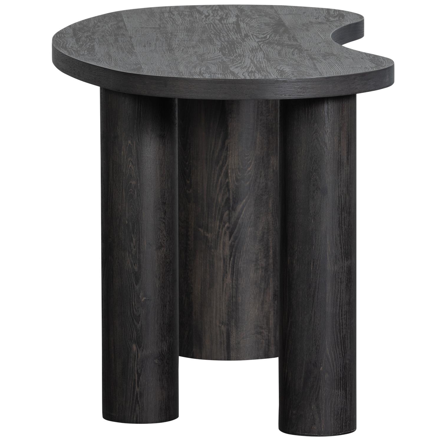 WOOOD organisch sidetable|bureau Maan - MDF - Bruin - 75x150x70cm