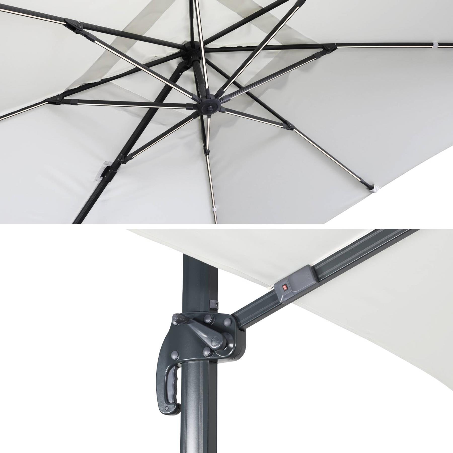 sweeek - Rechthoekige LED parasol 3x3m met hoes