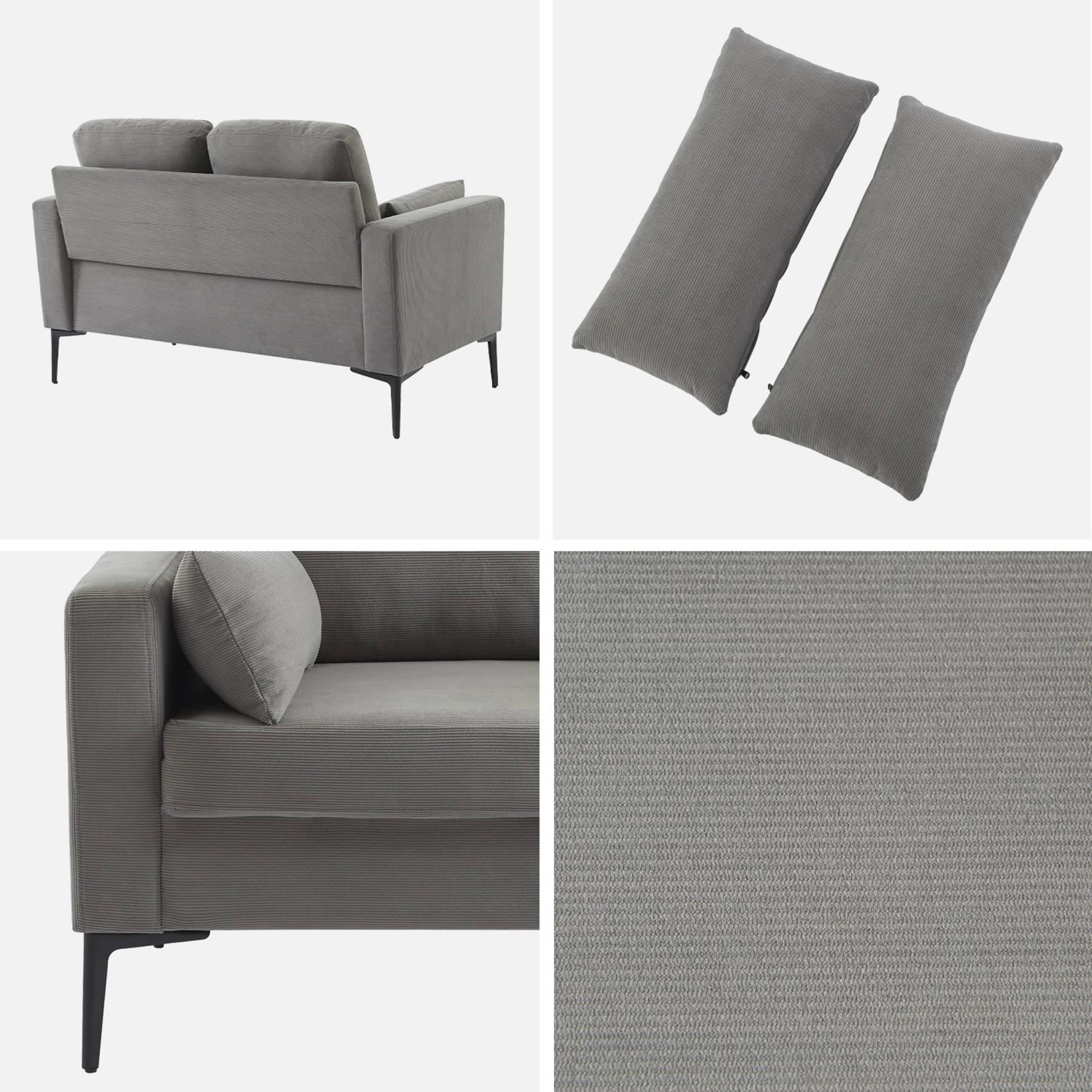 sweeek - Corduroy bank, 2-zits, 130x68x82cm