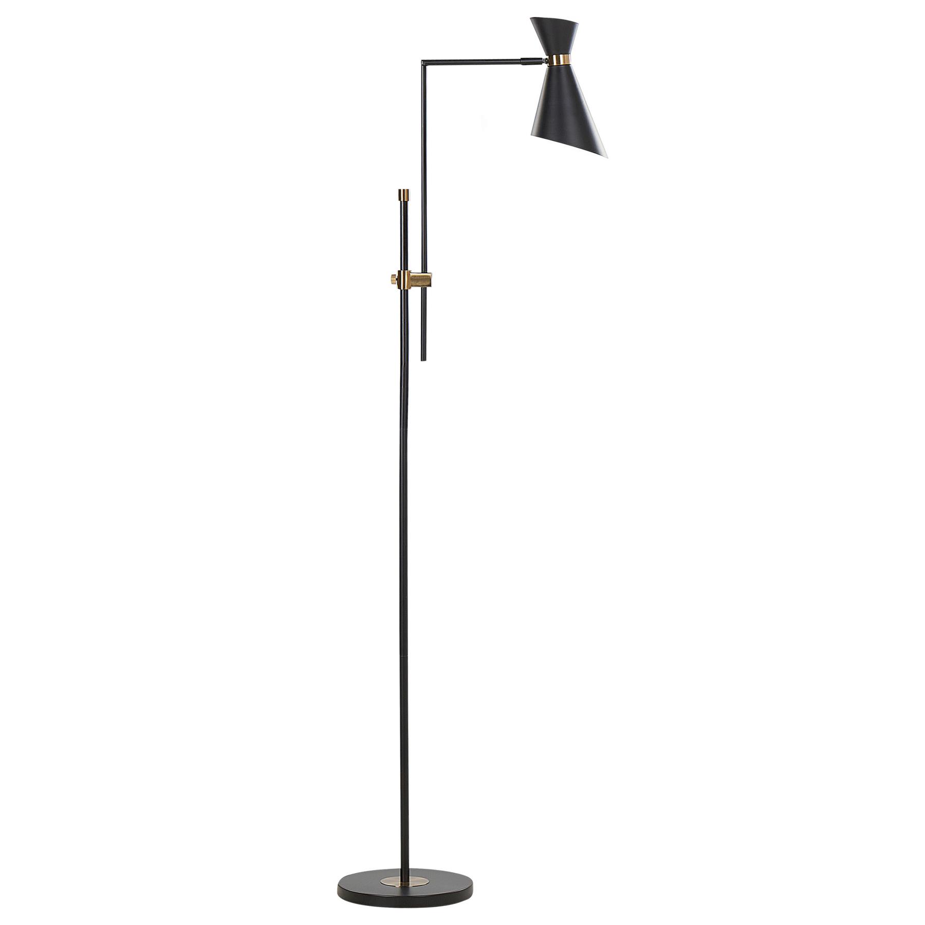 Beliani - MELAWI - Vloerlamp - Zwart - Ijzer