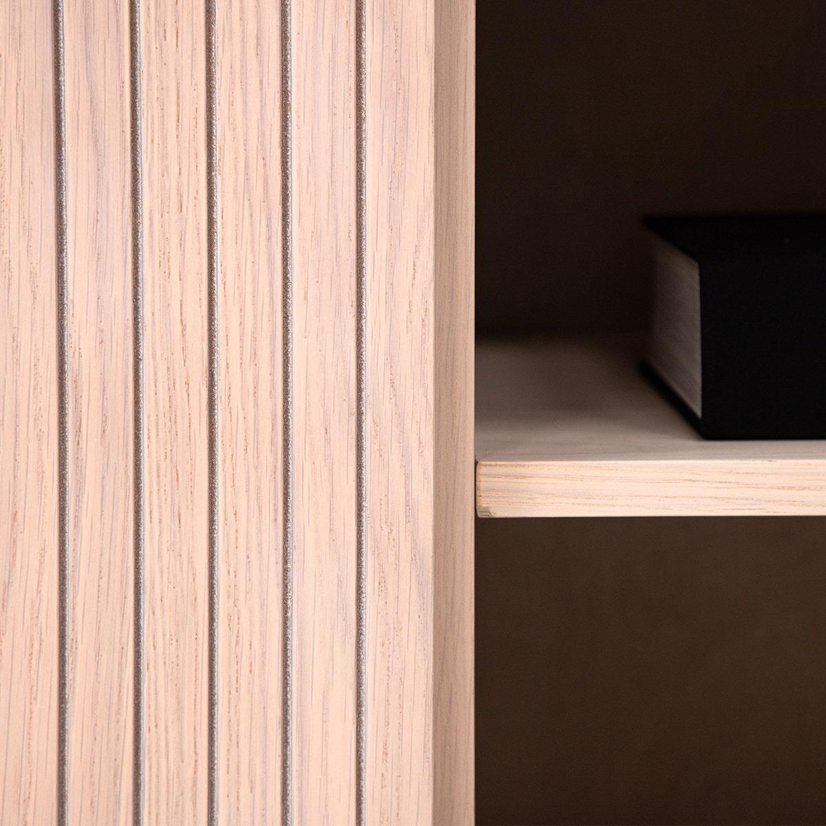 Nest living Ingmar Dressoir Whitewash - Hout - Metalen Poten - B 150