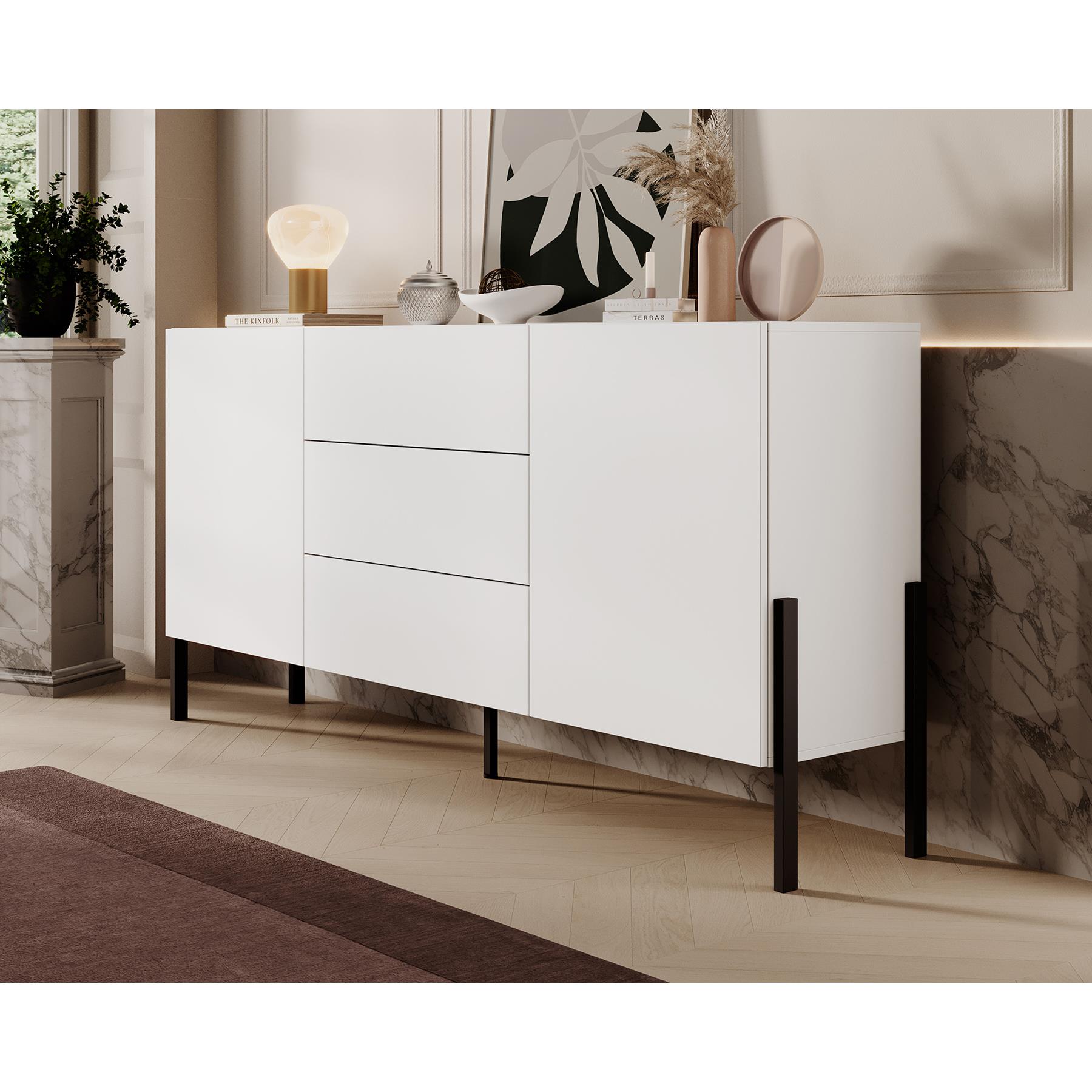 Meubella Dressoir Jordy - Wit - 184 cm