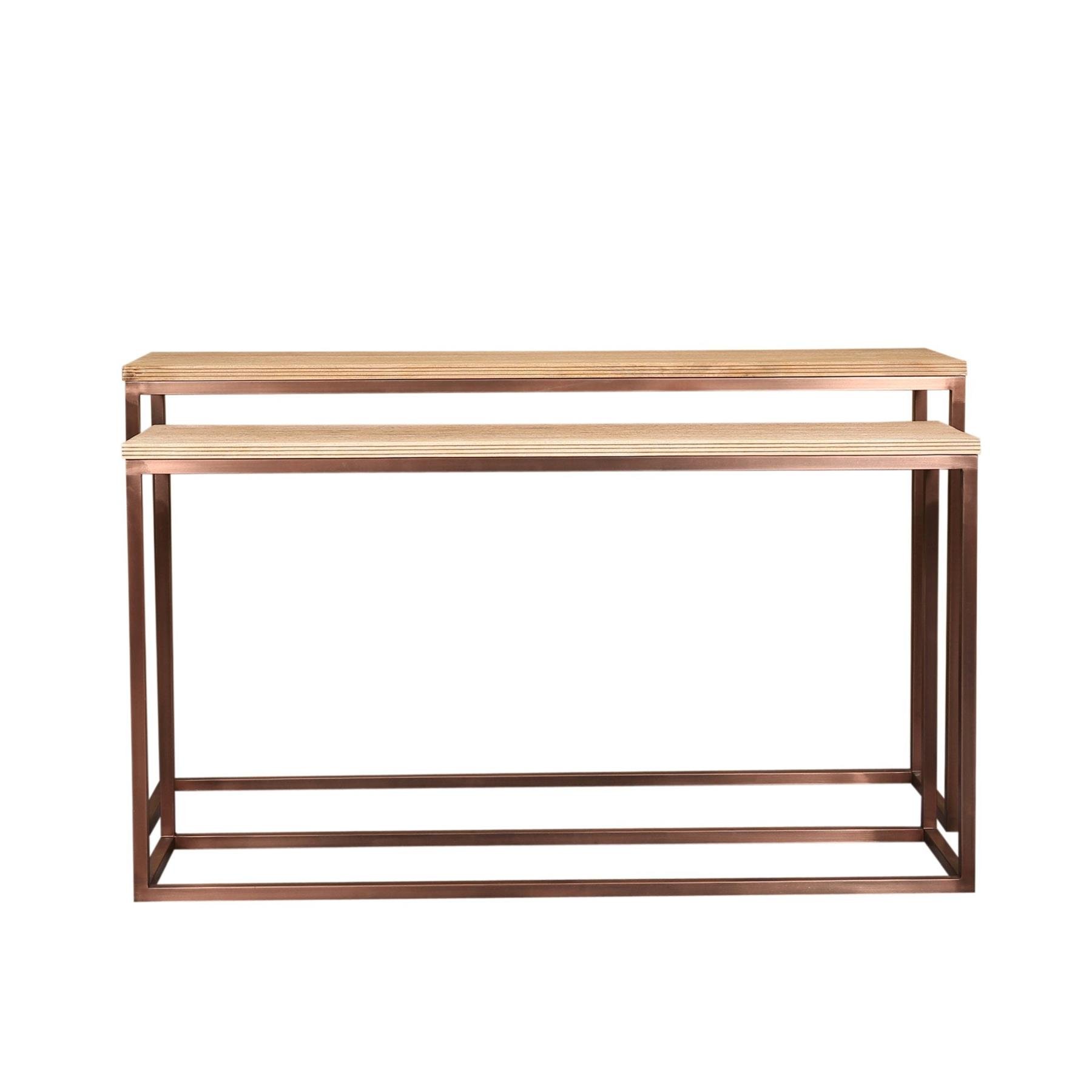 PTMD Zoah Copper mango wood rectangle sidetable SV2