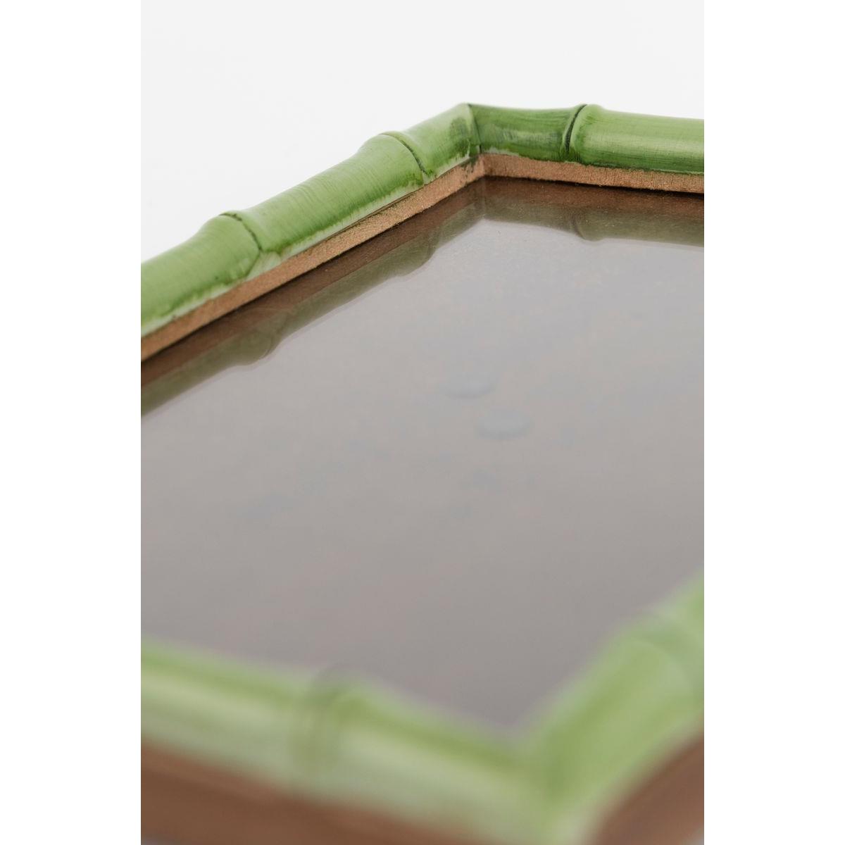 Sissy-Boy Groen resin fotolijstje met bamboe rand