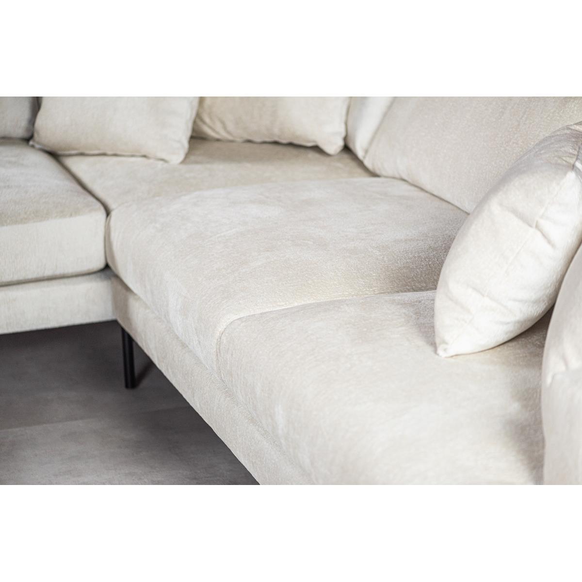 Giga Meubel - Hoekbank Stof - Champagne - 3-Zits Links - Loris