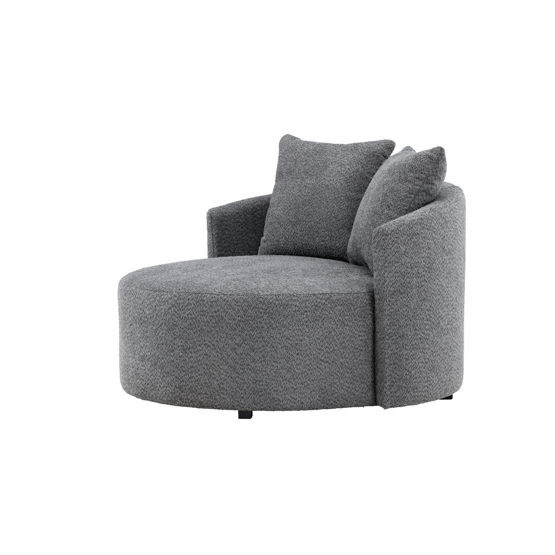Rebellenclub Vaian Loungefauteuil XL - Grijs