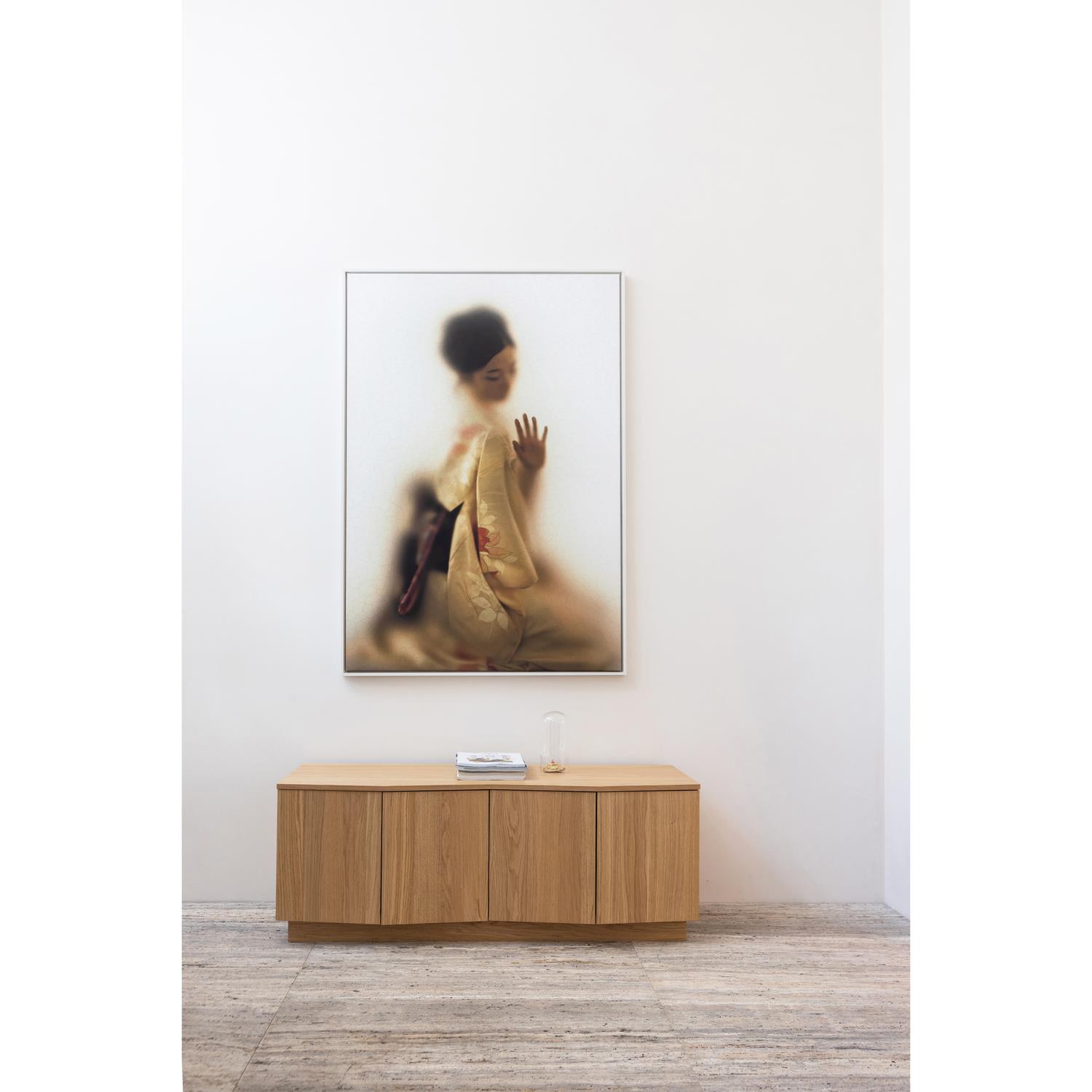 WOOOD Zuma tv-meubel - Push-To-Open - Eiken - Transparant - 52x133x45