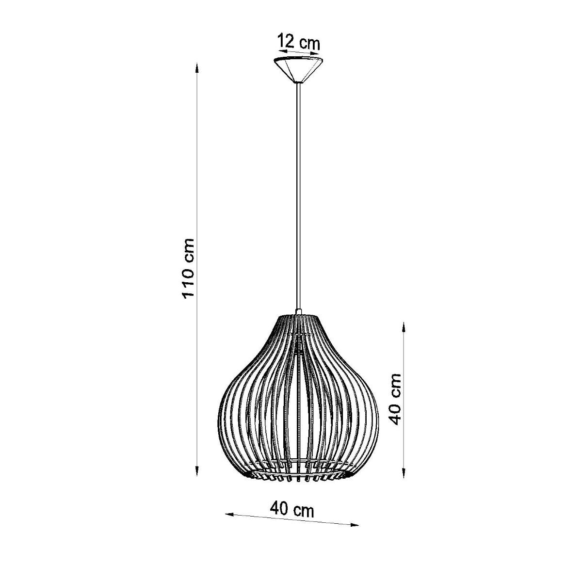 Sollux Hanglamp Aprilla Ø 43 cm hout