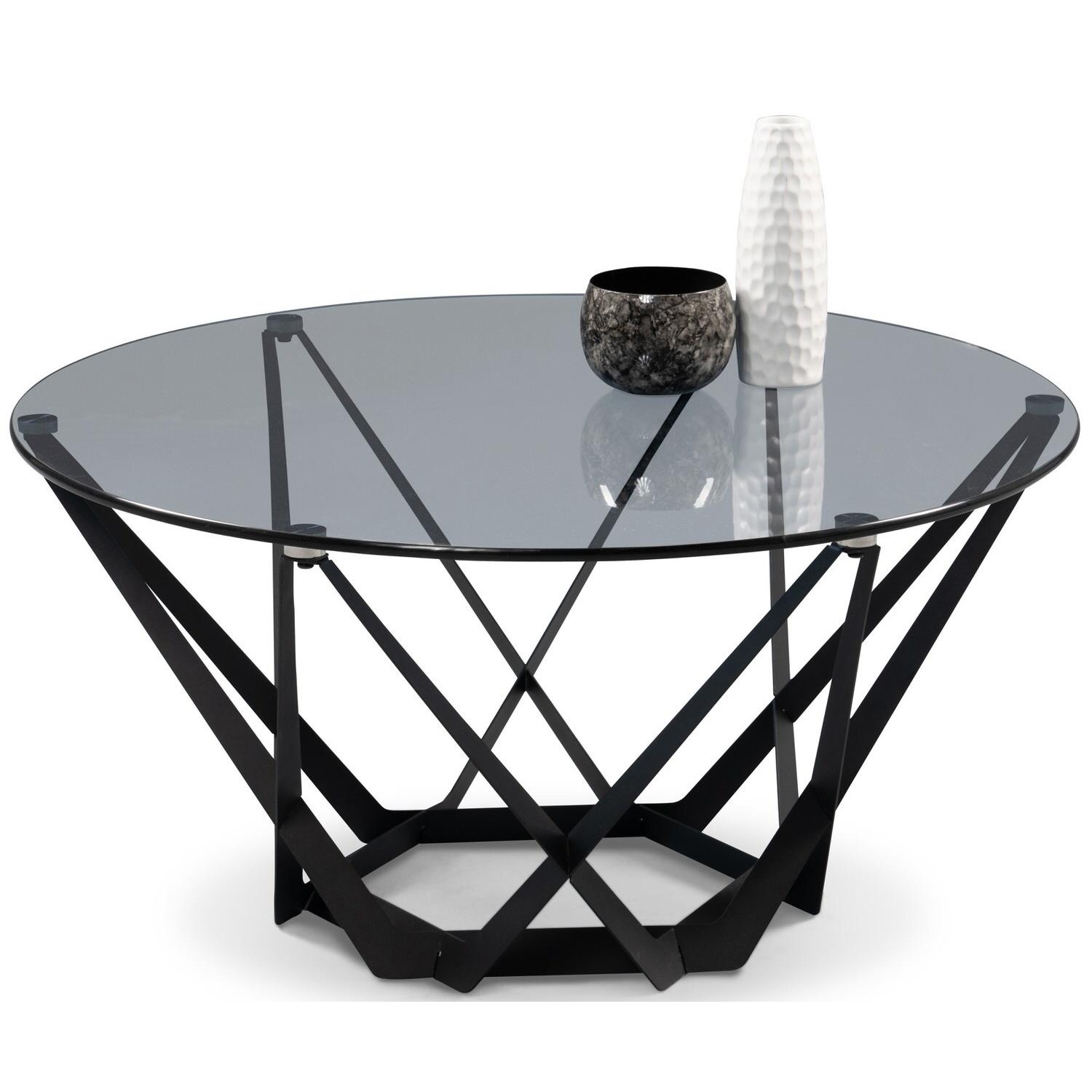 M2 Kollektion Mia Salontafel Tweedekans Glas Ø80 cm