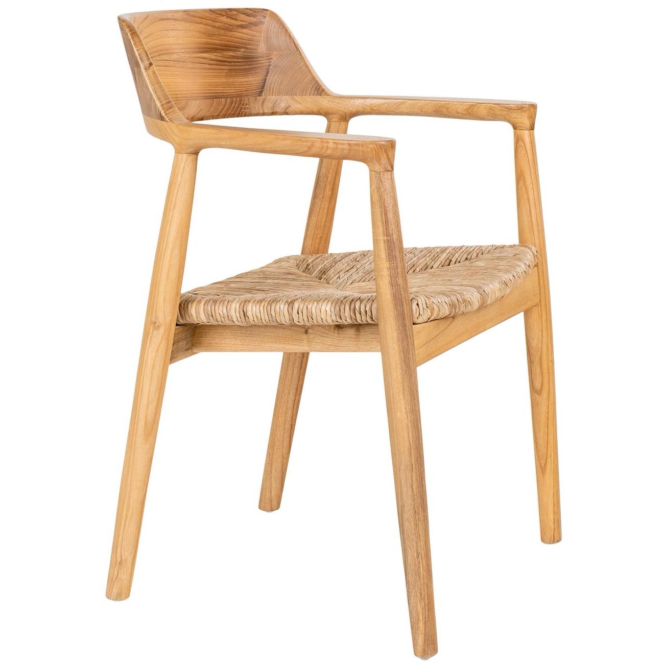 House Nordic Getafe Armstoel Sungkai Hout set van 2