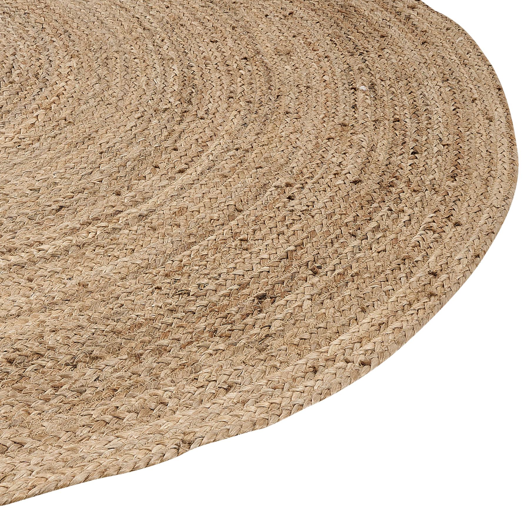 Beliani - DEMIRCI - Laagpolig vloerkleed - Beige - 160 x 230 cm - Jute