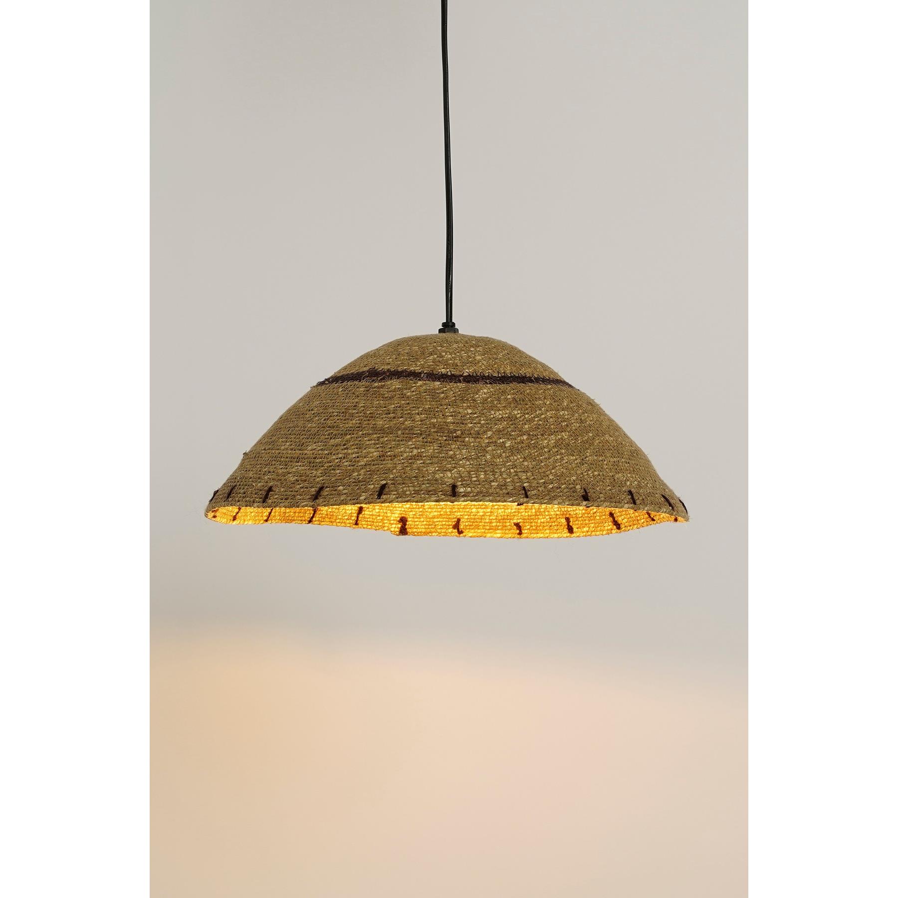 Mica Decorations Joulz Hanglamp - H16 x Ø36 cm - Jute - Lichtbruin
