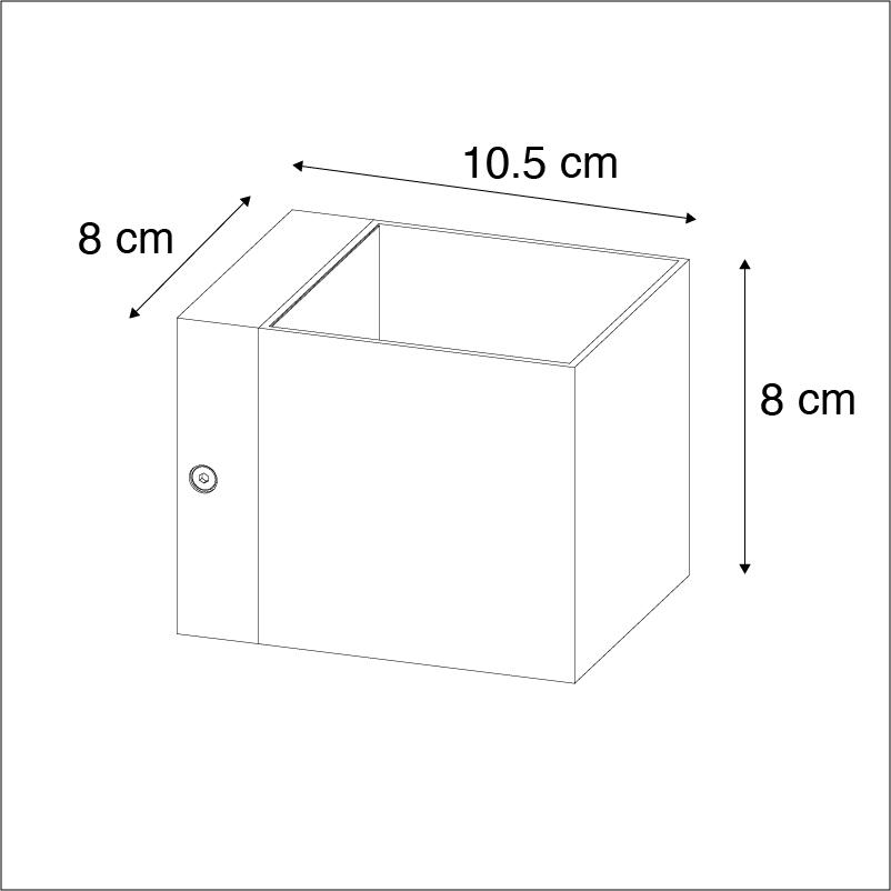 QAZQA Moderne wandlamp donkergrijs - Transfer