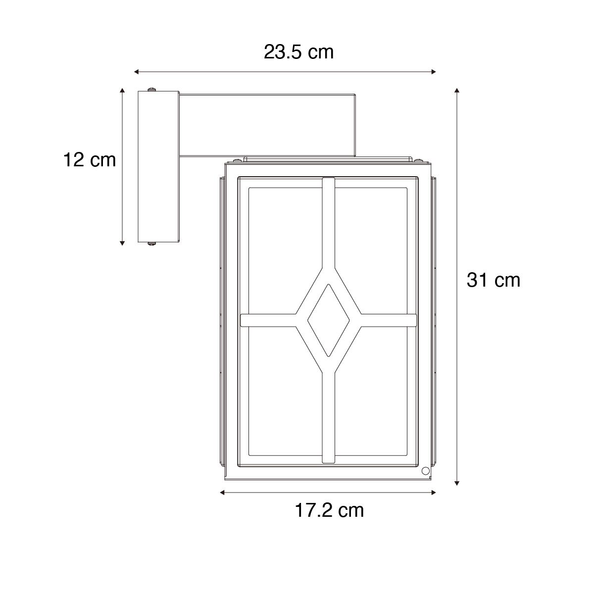 QAZQA Klassieke buiten wandlamp zwart IP44 - Dover