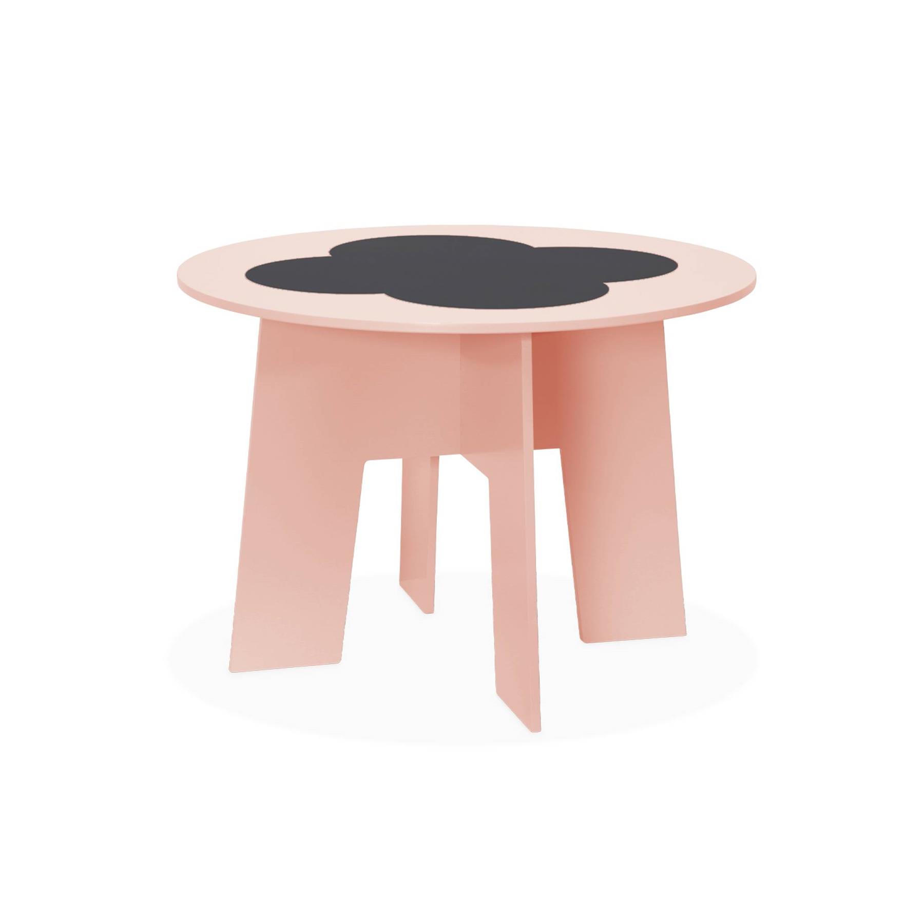 sweeek - Kindertafel en 4 stoelen met leisteen