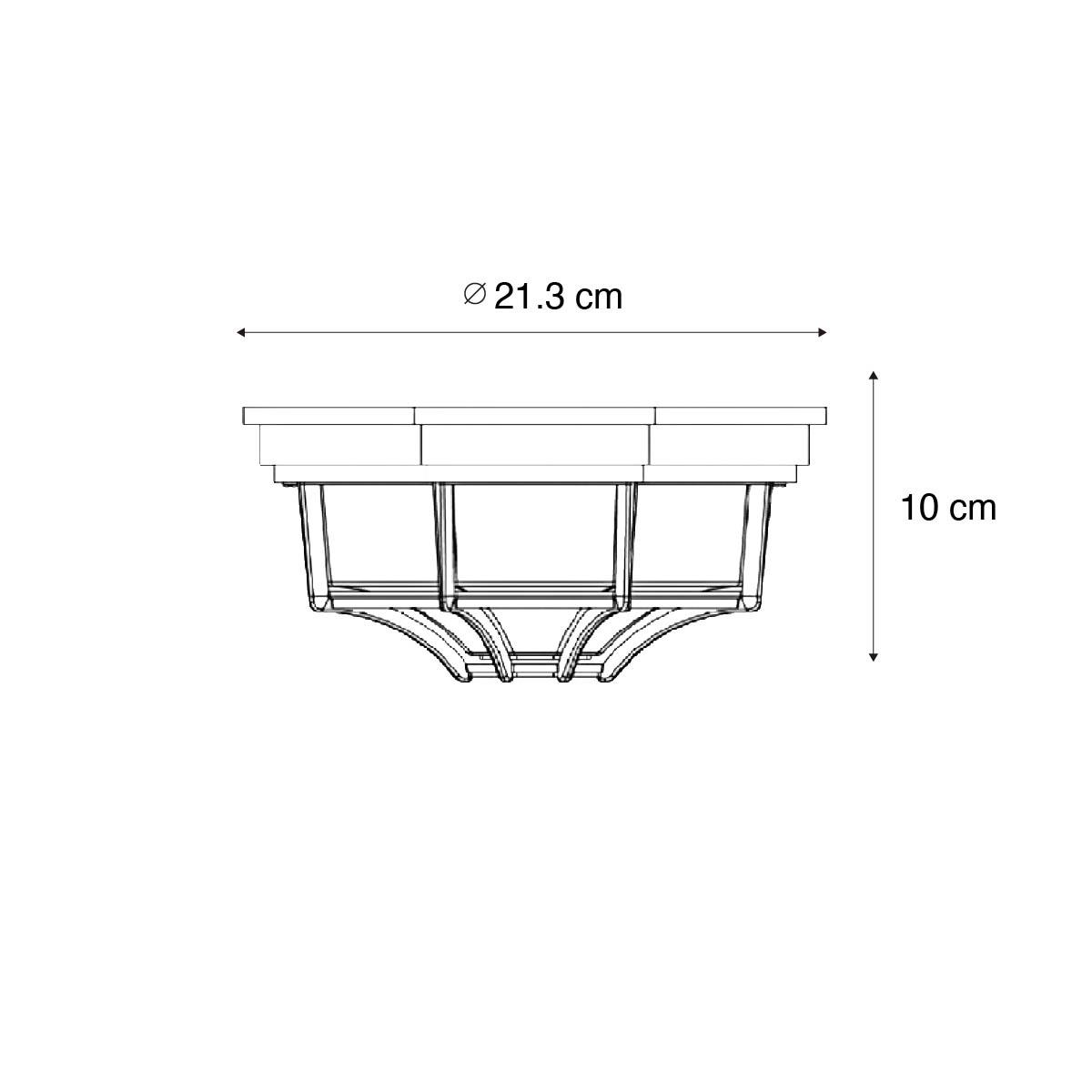 QAZQA Landelijke plafondlamp roestbruin 21,3 cm IP44 - Bri