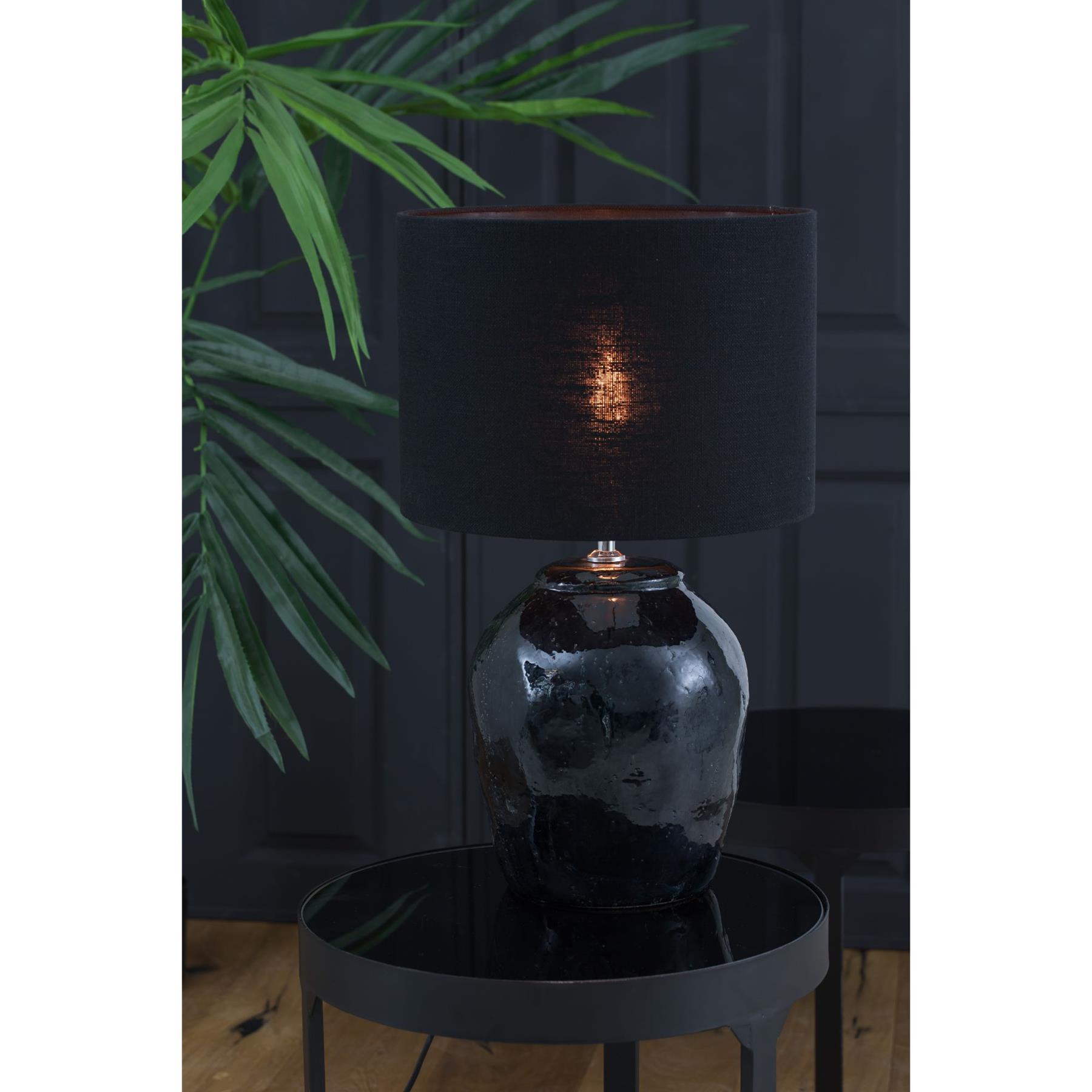 Light & Living Cilinder lampenkap Livigno - Zwart - Ø40x30cm
