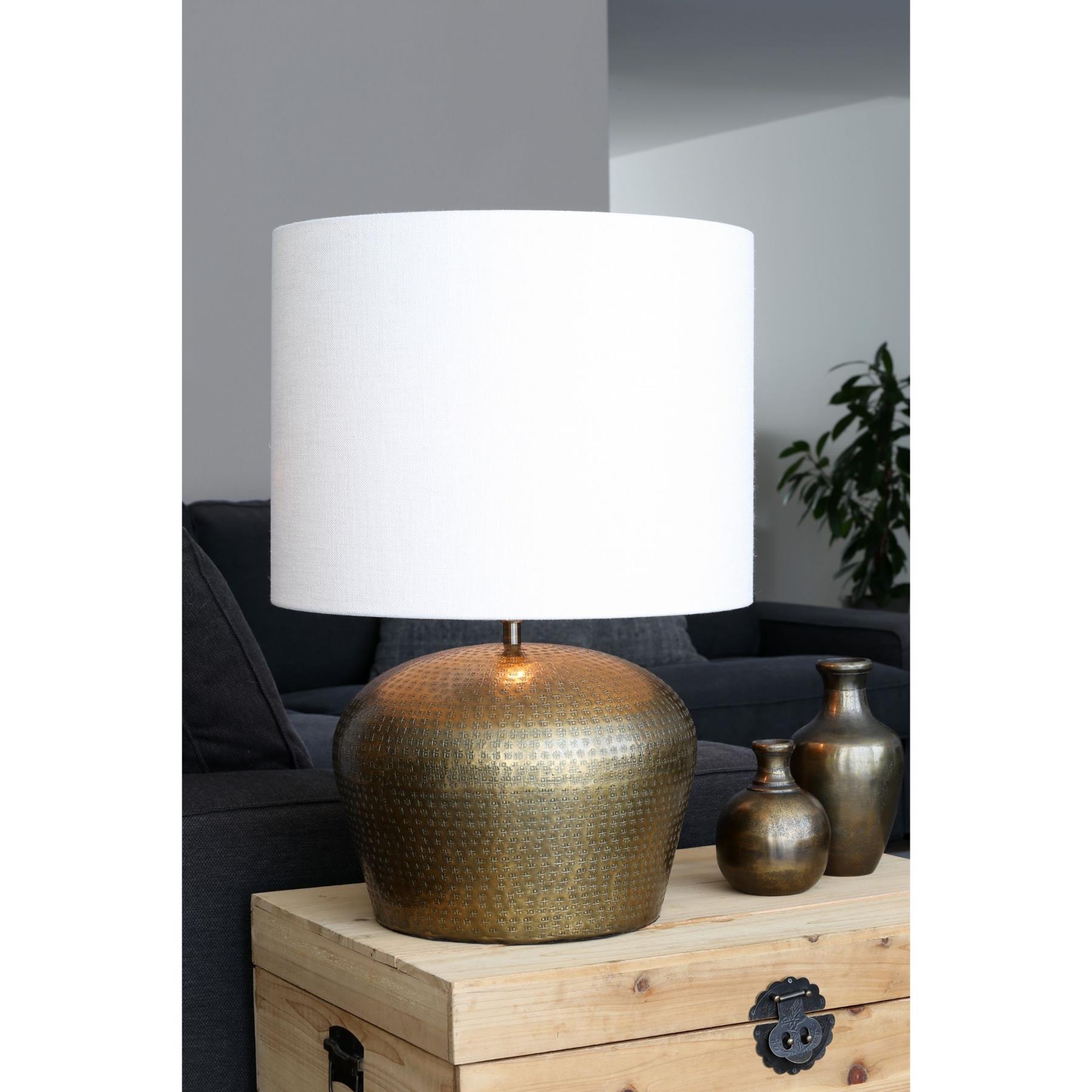 Light & Living Cilinder lampenkap Livigno - Wit - Ø50x38cm