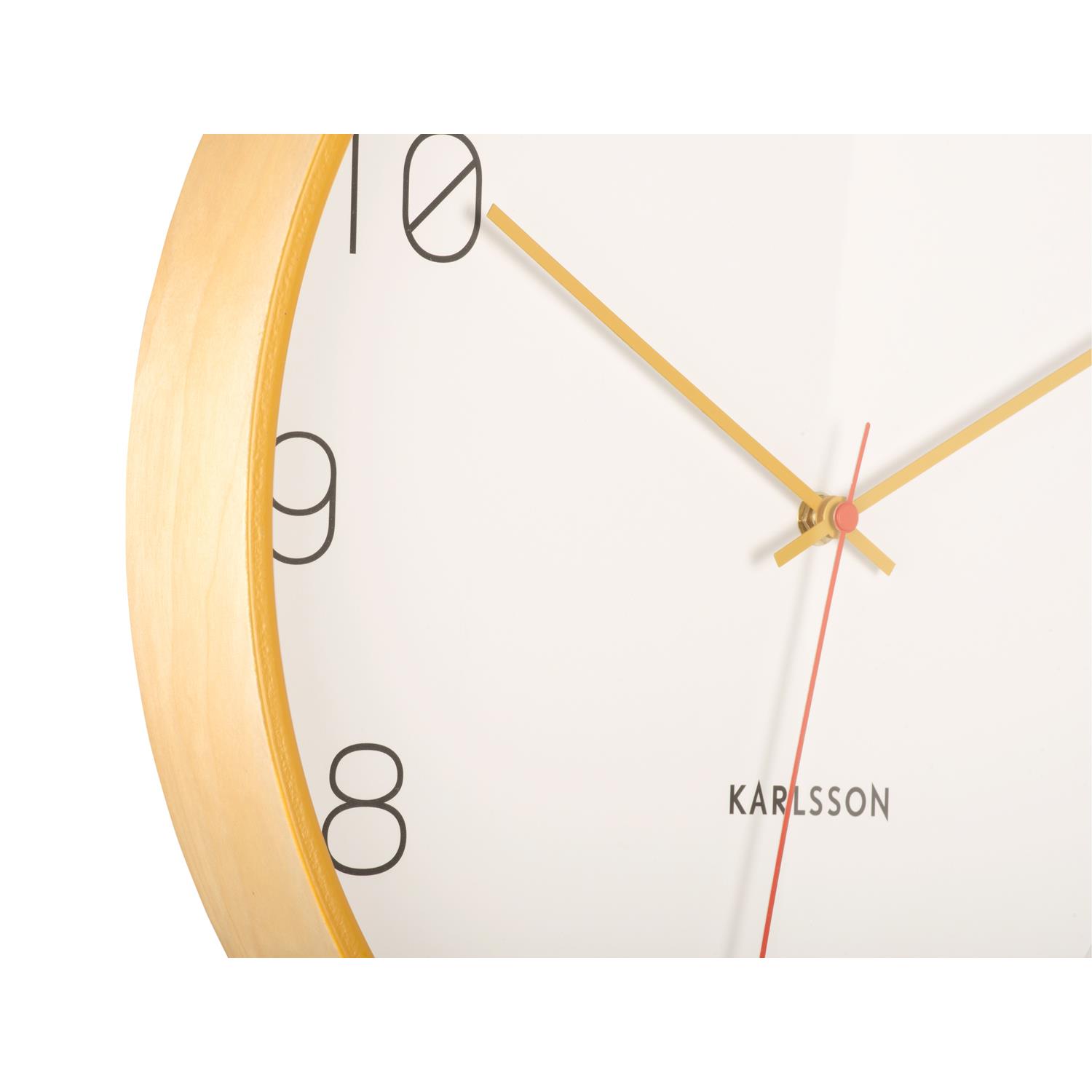 Karlsson - Wandklok Joy - Geel - Ø40cm