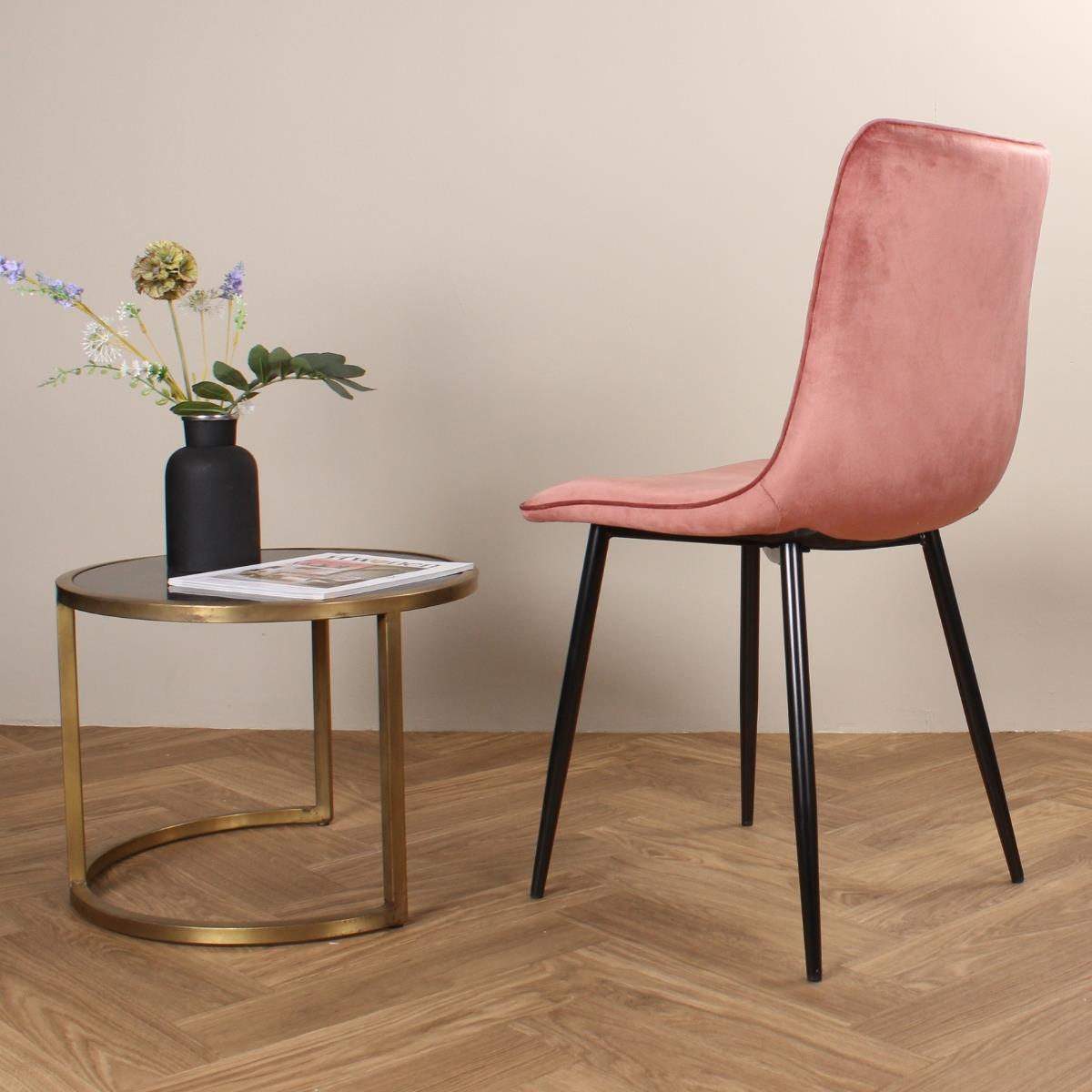 DS4U Gaby eetkamerstoel velvet roze