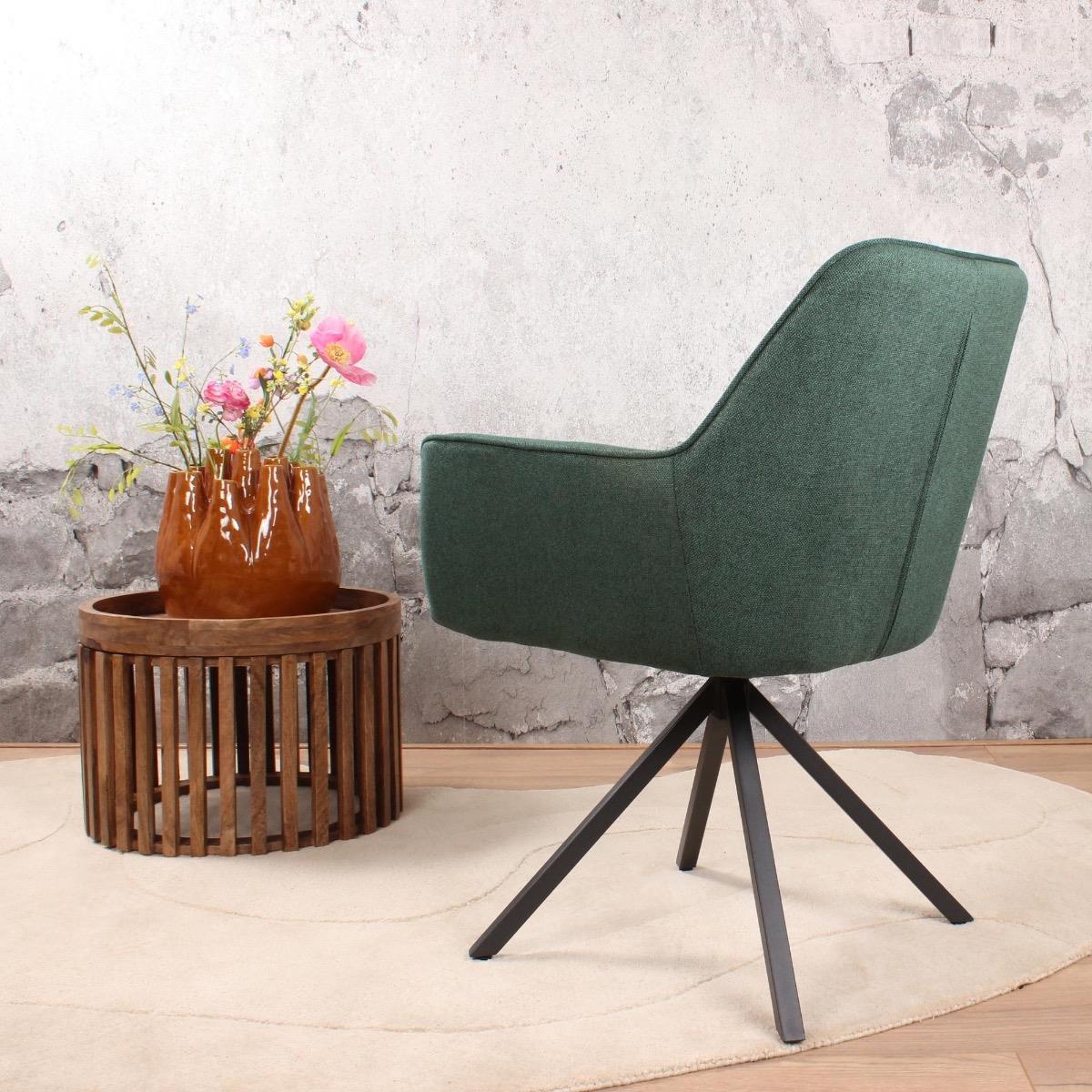 DS4U - Meike eetkamerstoel stof groen