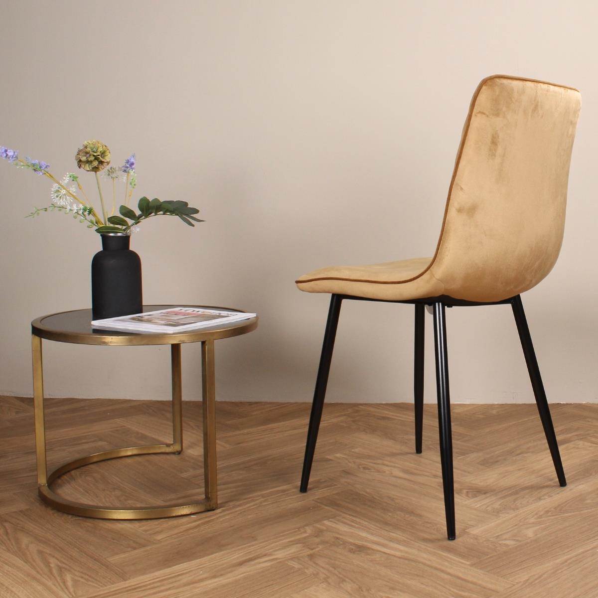 DS4U - Gaby eetkamerstoel velvet goud