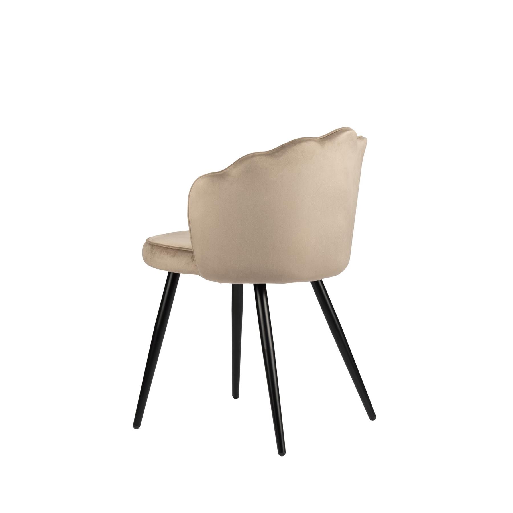 PoleWolf Crown Eetkamerstoel - Velvet - Zand Wit