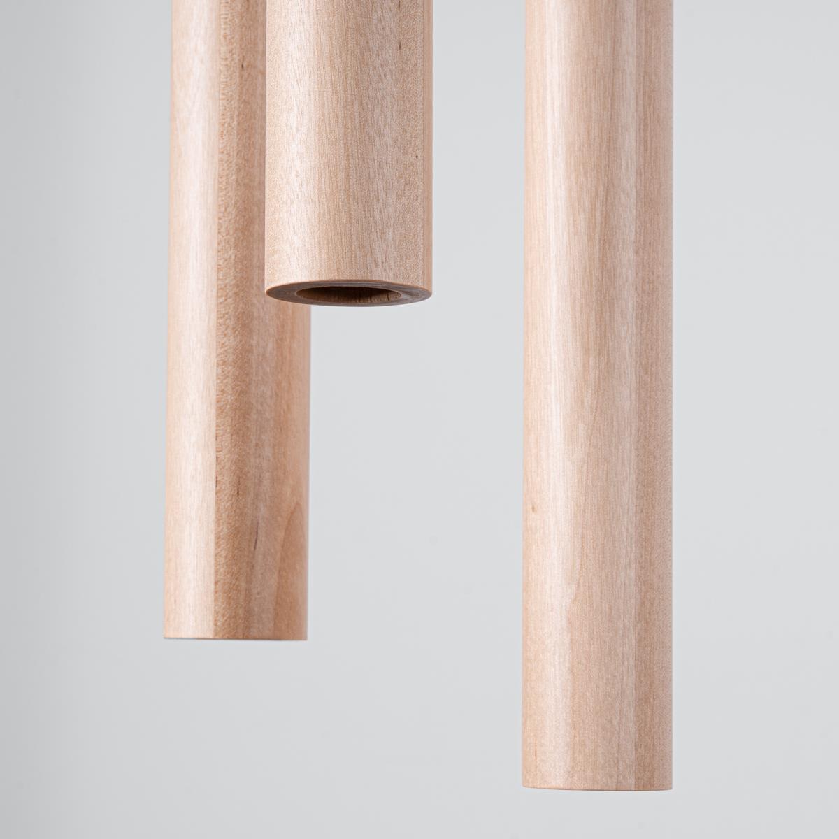 Bussandri Hanglamp modern - Metaal - Hout kleur