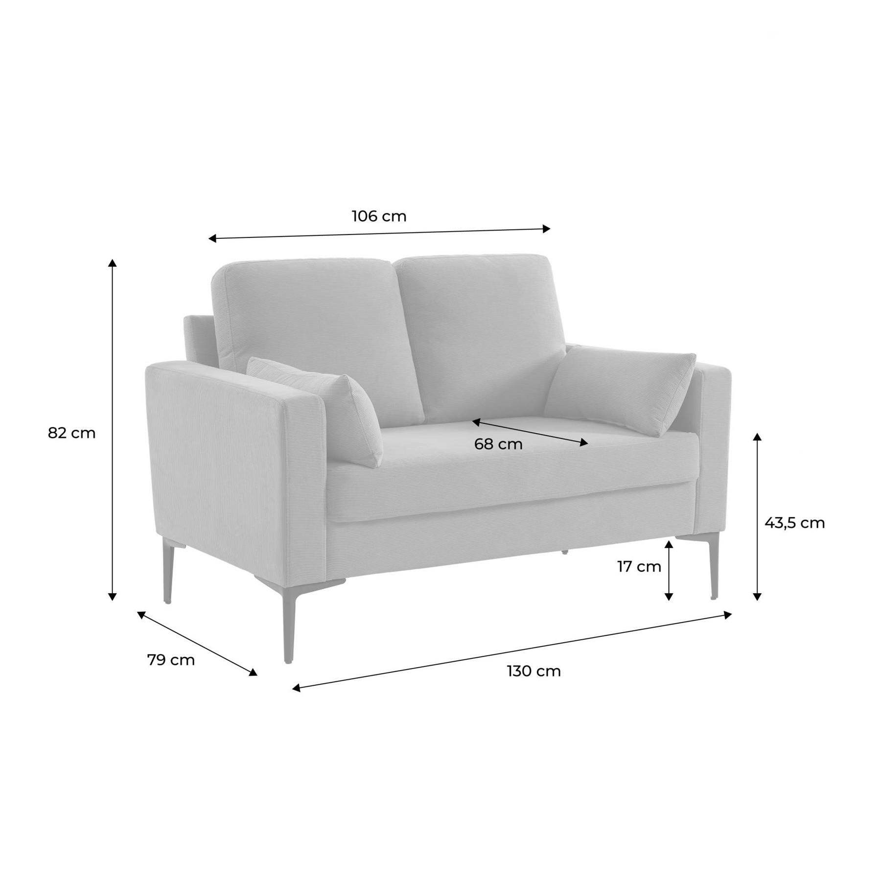 sweeek - Corduroy bank, 2-zits, 130x68x82cm
