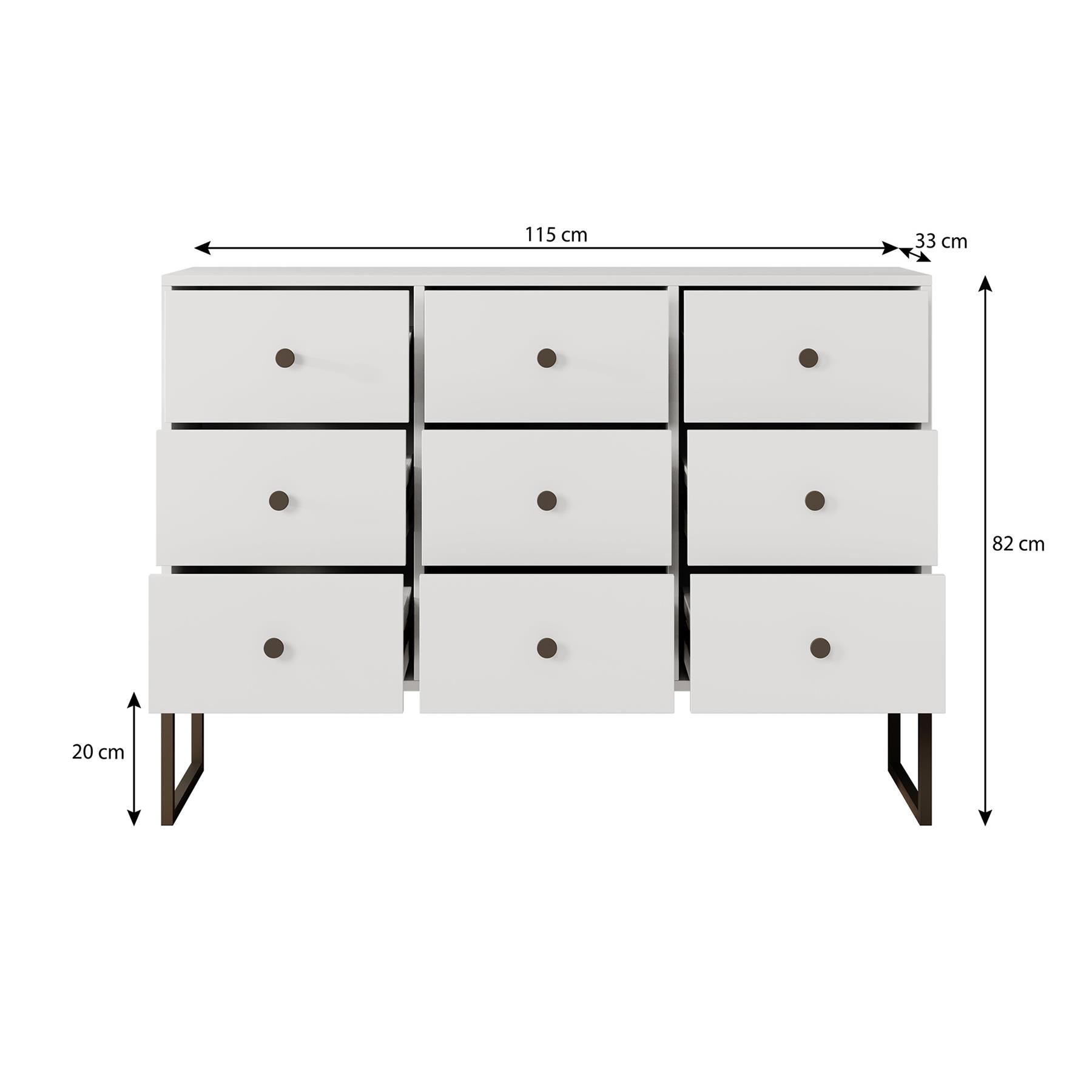 Meubella Ladekast Lyndall - Beige - 115 cm