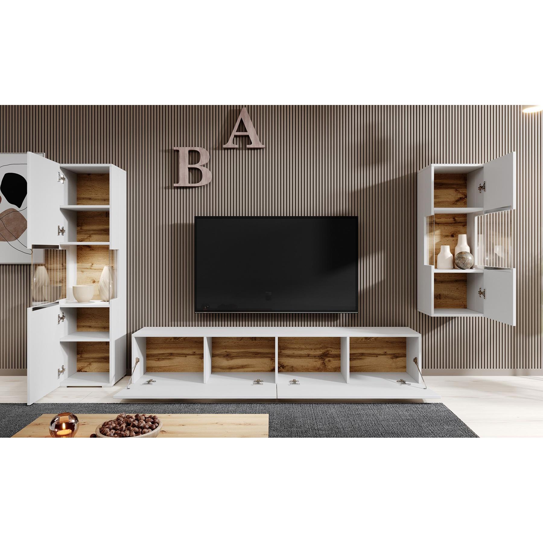 Meubella Wandmeubel Asilento 2 - Mat wit