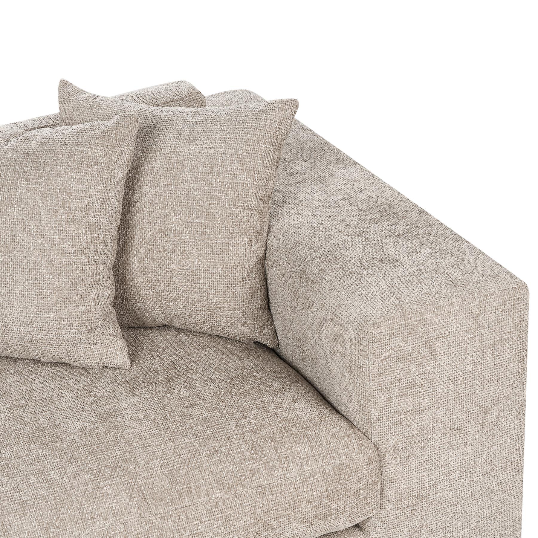 Beliani - GLORVIKA II - Driezitsbank - Taupe - Polyester