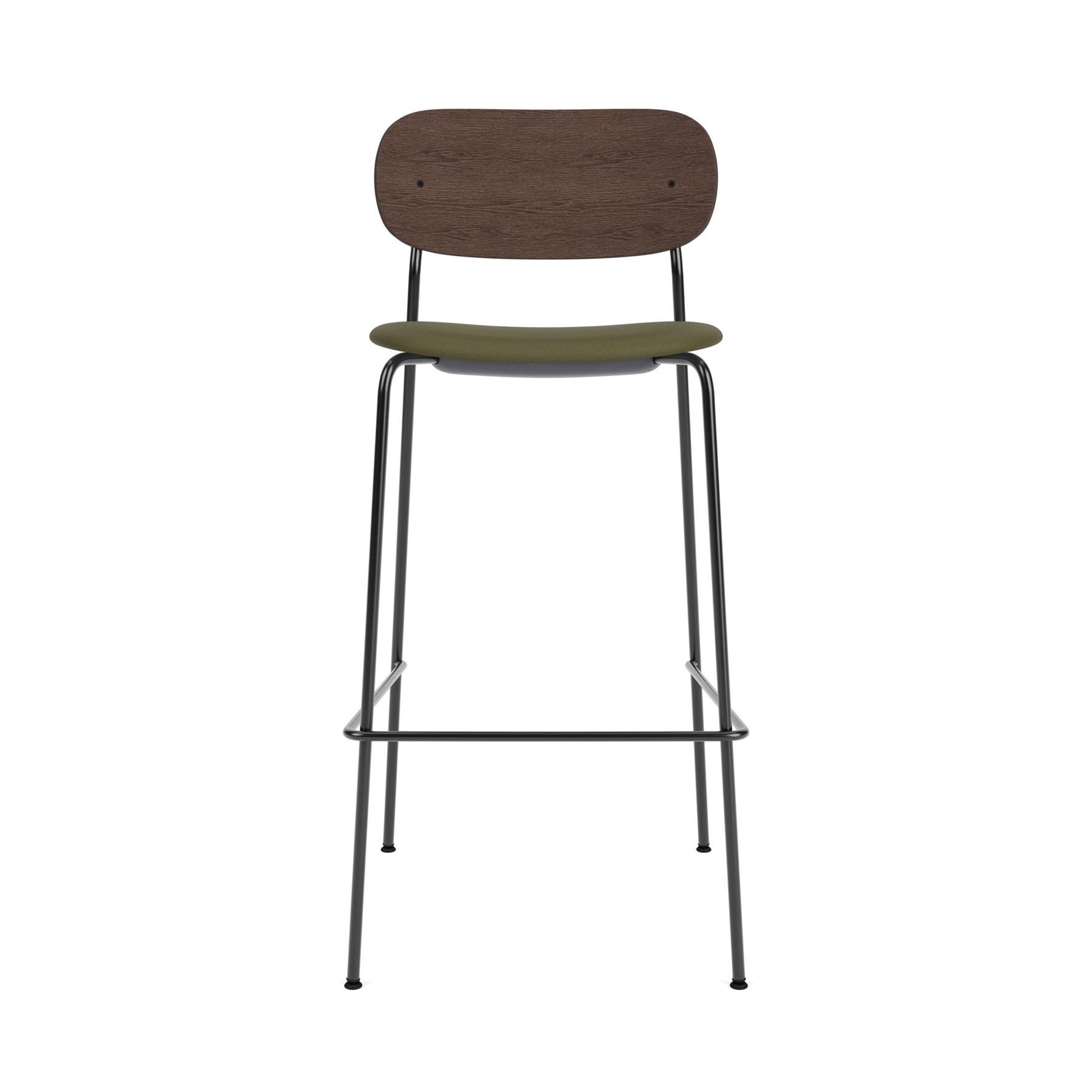 Audo Copenhagen Co Bar barkruk H105 zitting Bouclé 02 naturel eiken