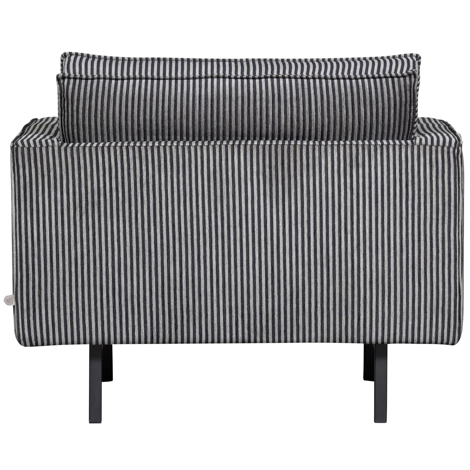 BePureHome 3-zits bank Rodeo - Streep - Zwart|Grijs - 85x277x86 cm,