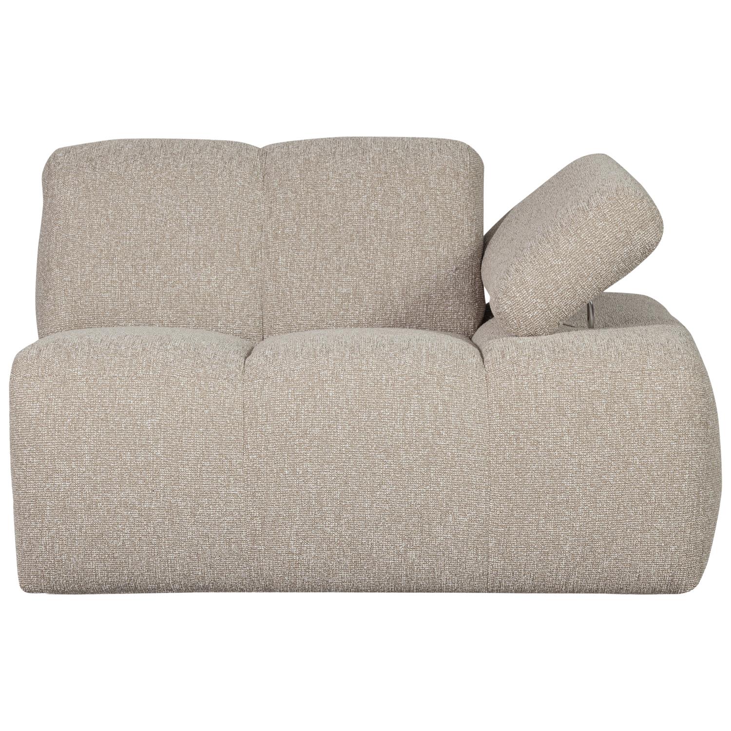 WOOOD Mojo 1-Zits Bank Met Arm Rechts - Bouclé - Beige - 74x120x97