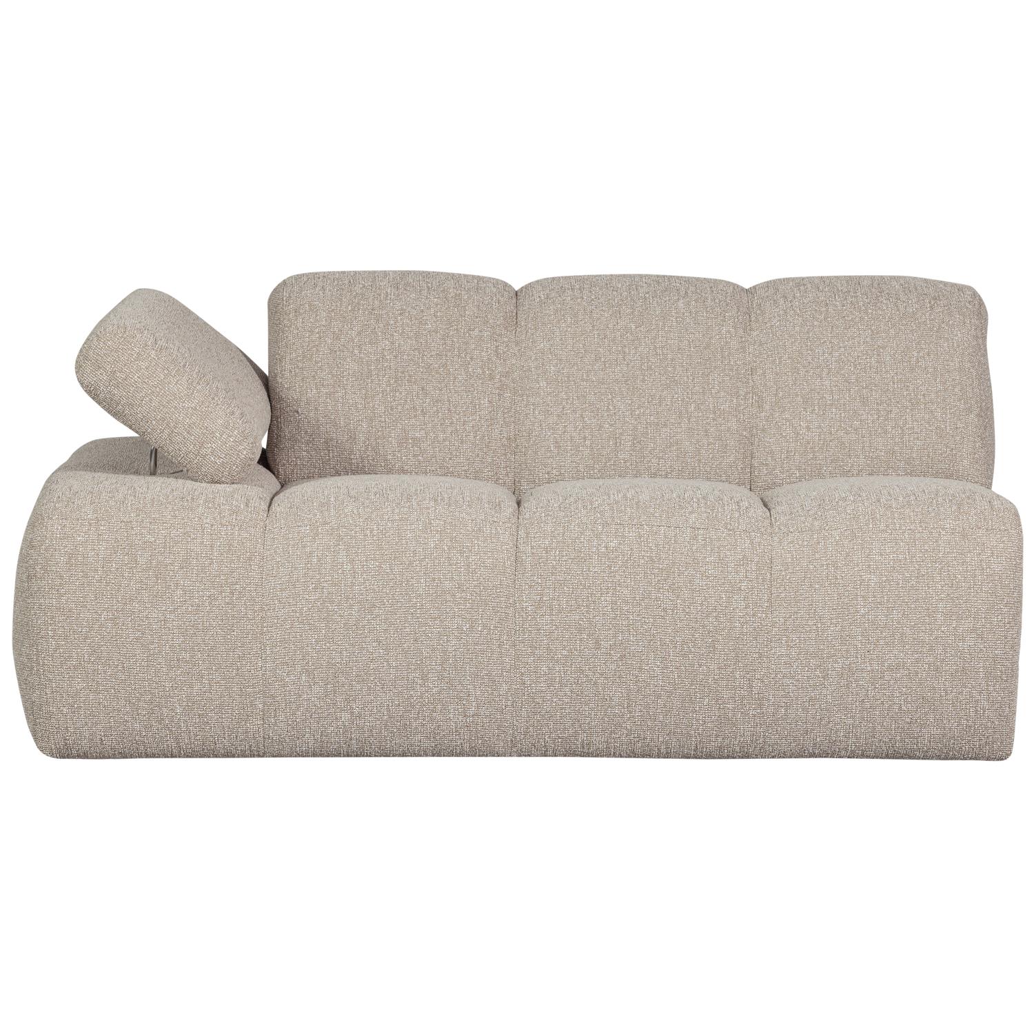 WOOOD Mojo 1,5-Zits Bank Met Arm Links - Bouclé - Beige - 74x160x97