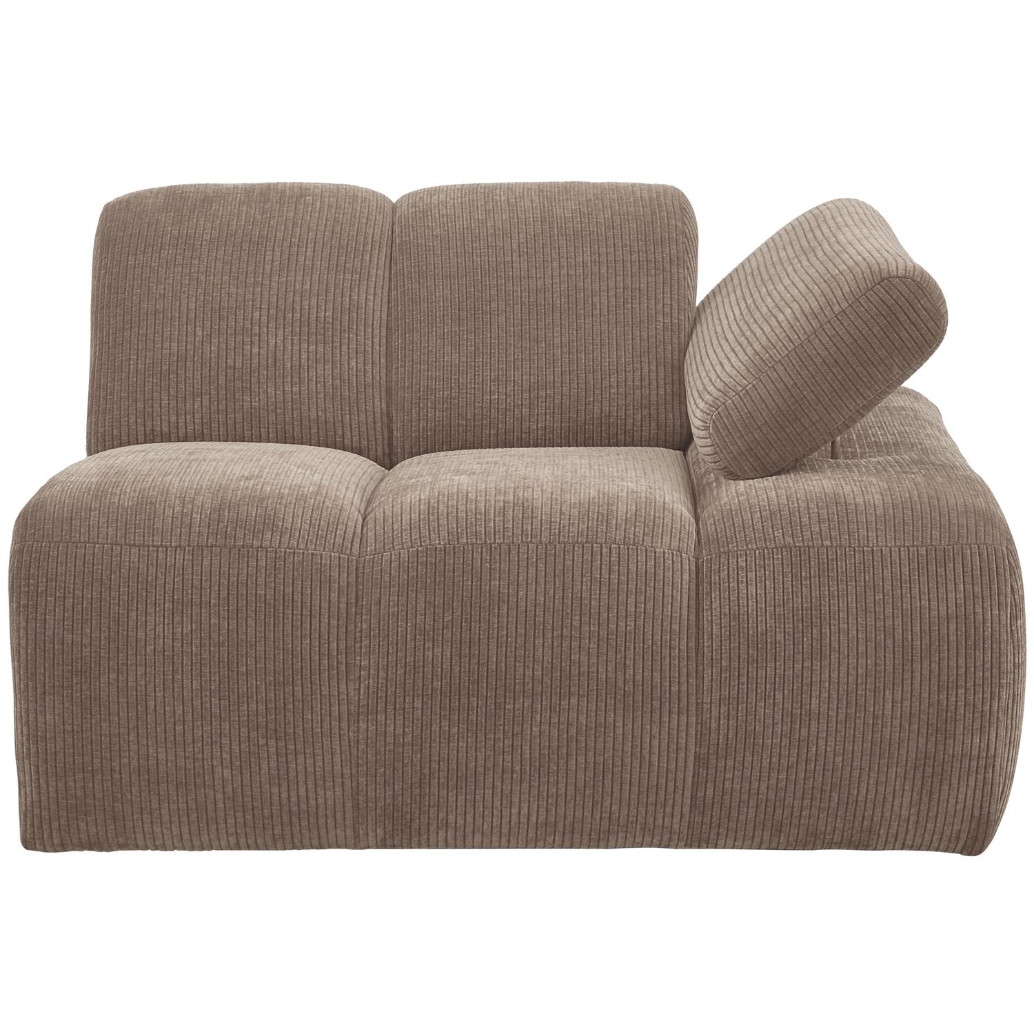 WOOOD Mojo 1-Zits Bank Met Arm Rechts - Ribstof - Zand - 74x120x97