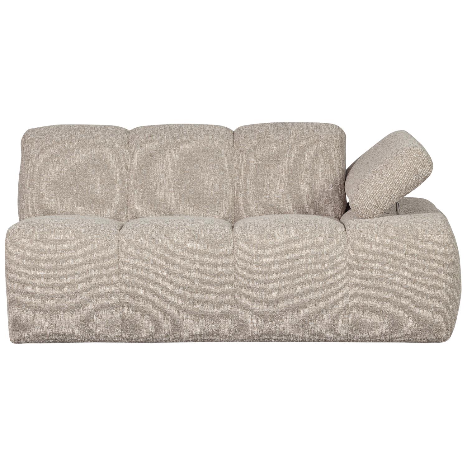 WOOOD Mojo 1,5-Zits Bank Met Arm Rechts - Bouclé - Beige - 74x160x97