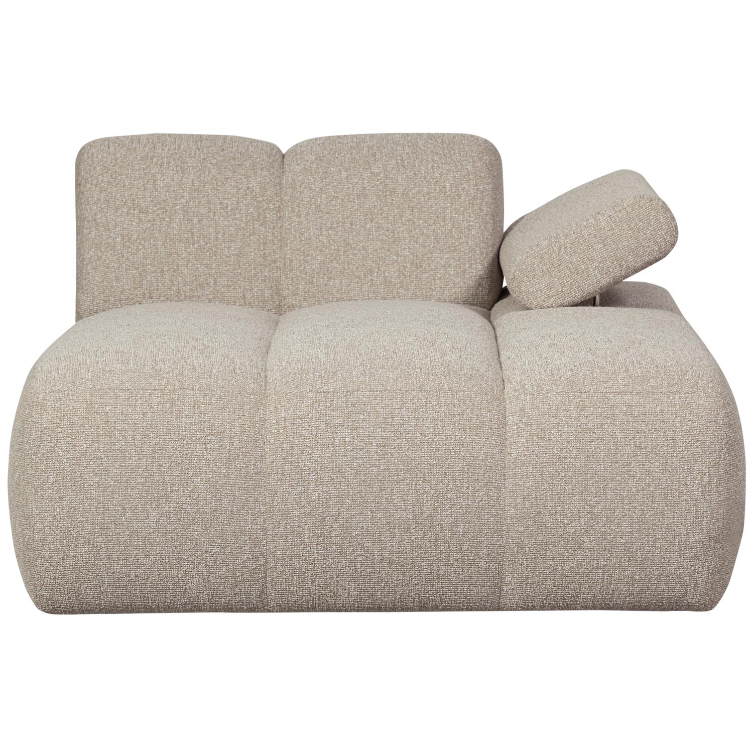 WOOOD Mojo Chaise Longue Elementenbank Rechts - Bouclé - Beige