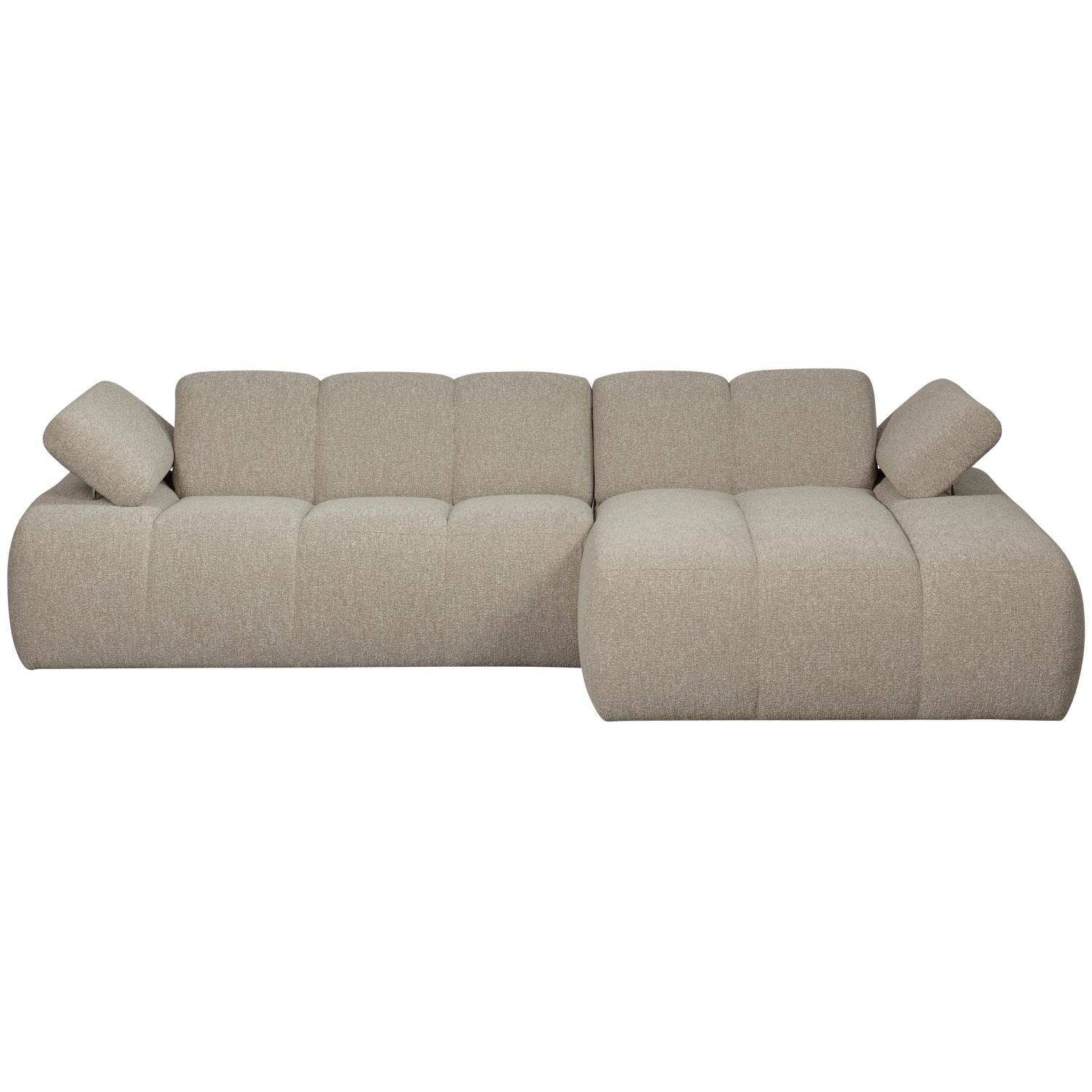 WOOOD Mojo Chaise Longue Bank Rechts - Bouclé - Beige Melange