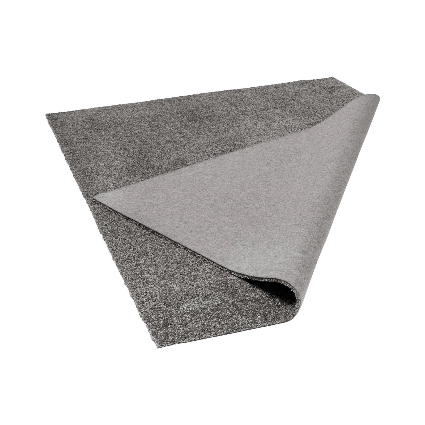 sweeek - Grijs velours interieurtapijt met kruleffect
