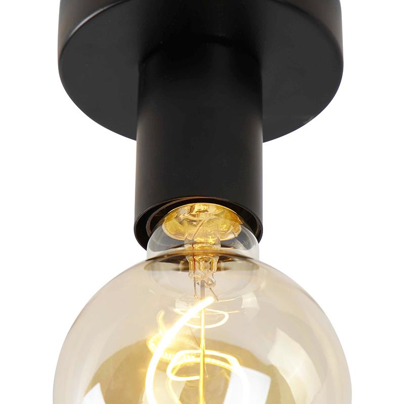 QAZQA Moderne plafondlamp zwart 9 cm - Facil