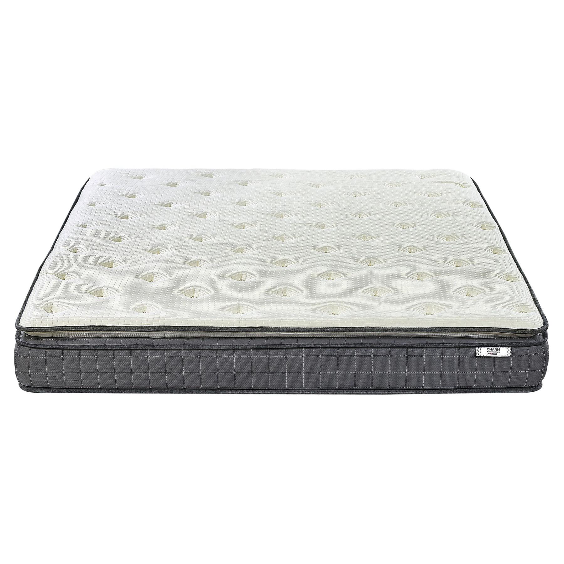 Beliani - CHARM - Traagschuimmatras - Wit - 160 x 200 cm - Polyester