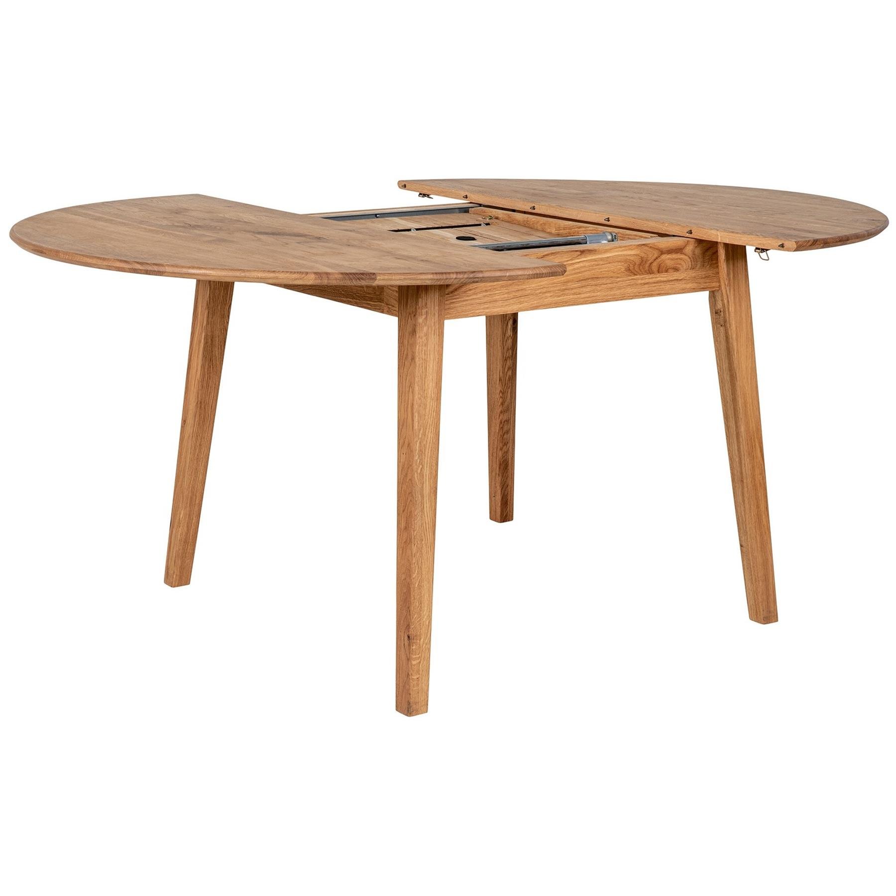 House Nordic Metz Eiken Eettafel Rond | Uitschuifbaar