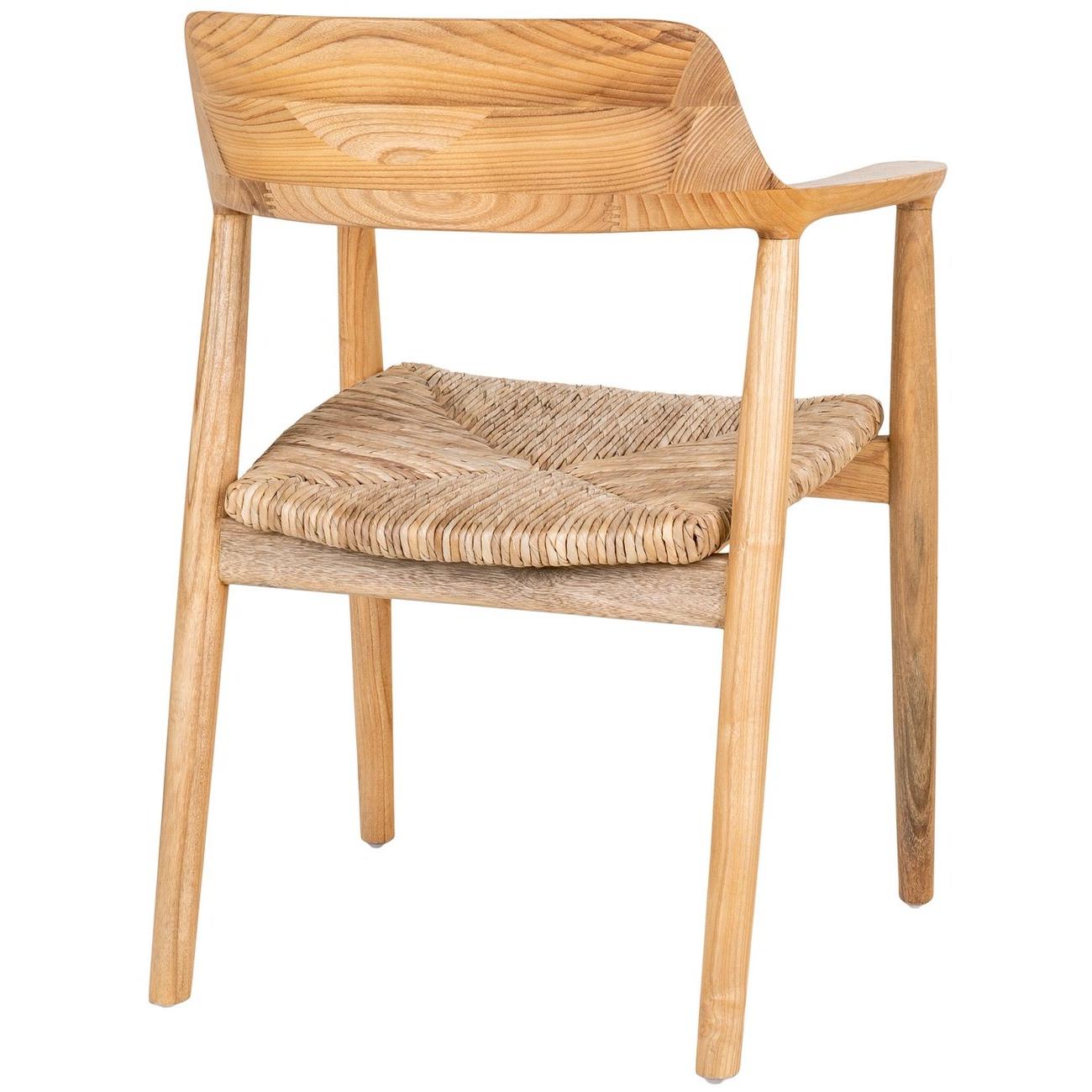 House Nordic Getafe Armstoel Sungkai Hout set van 2
