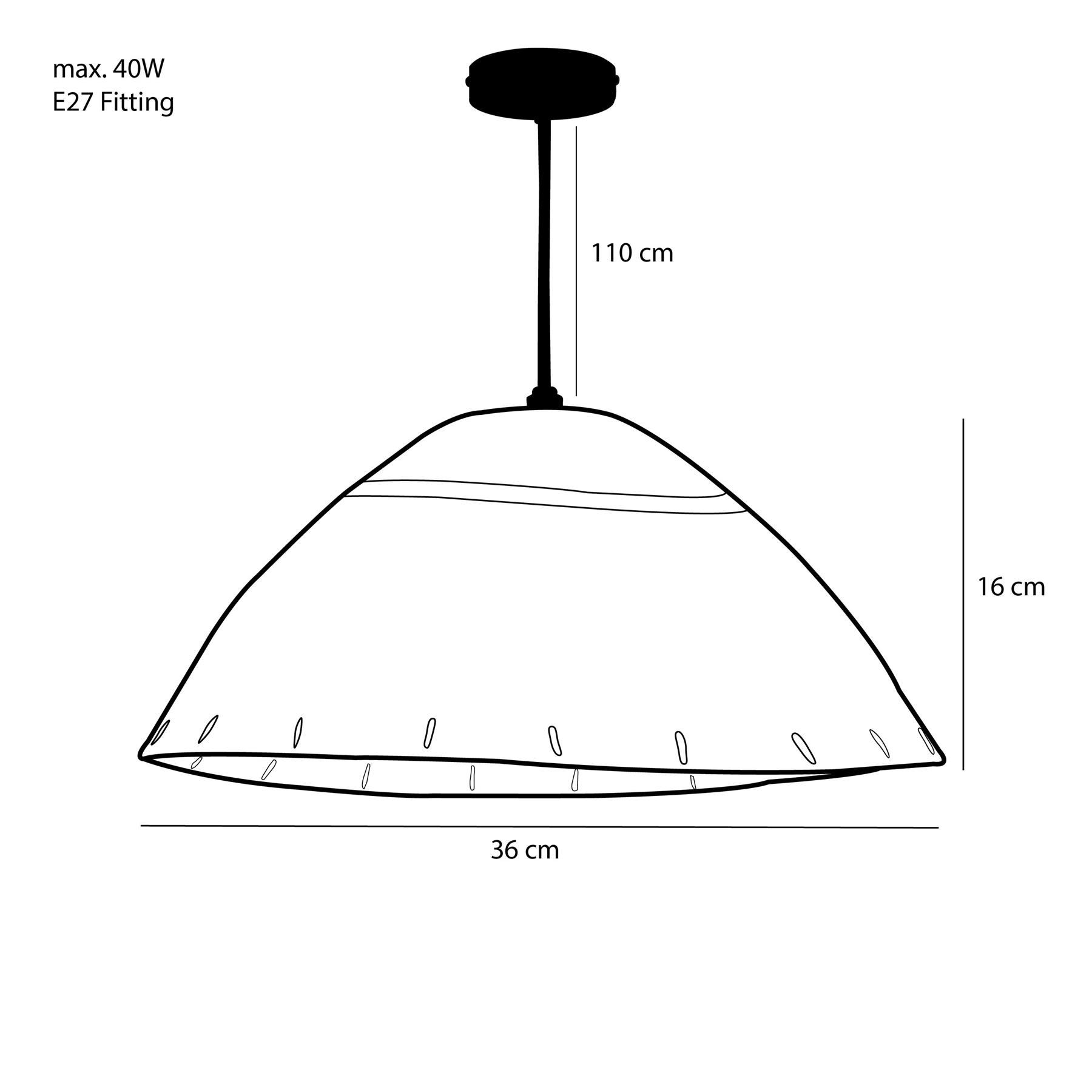 Mica Decorations Joulz Hanglamp - H16 x Ø36 cm - Jute - Lichtbruin