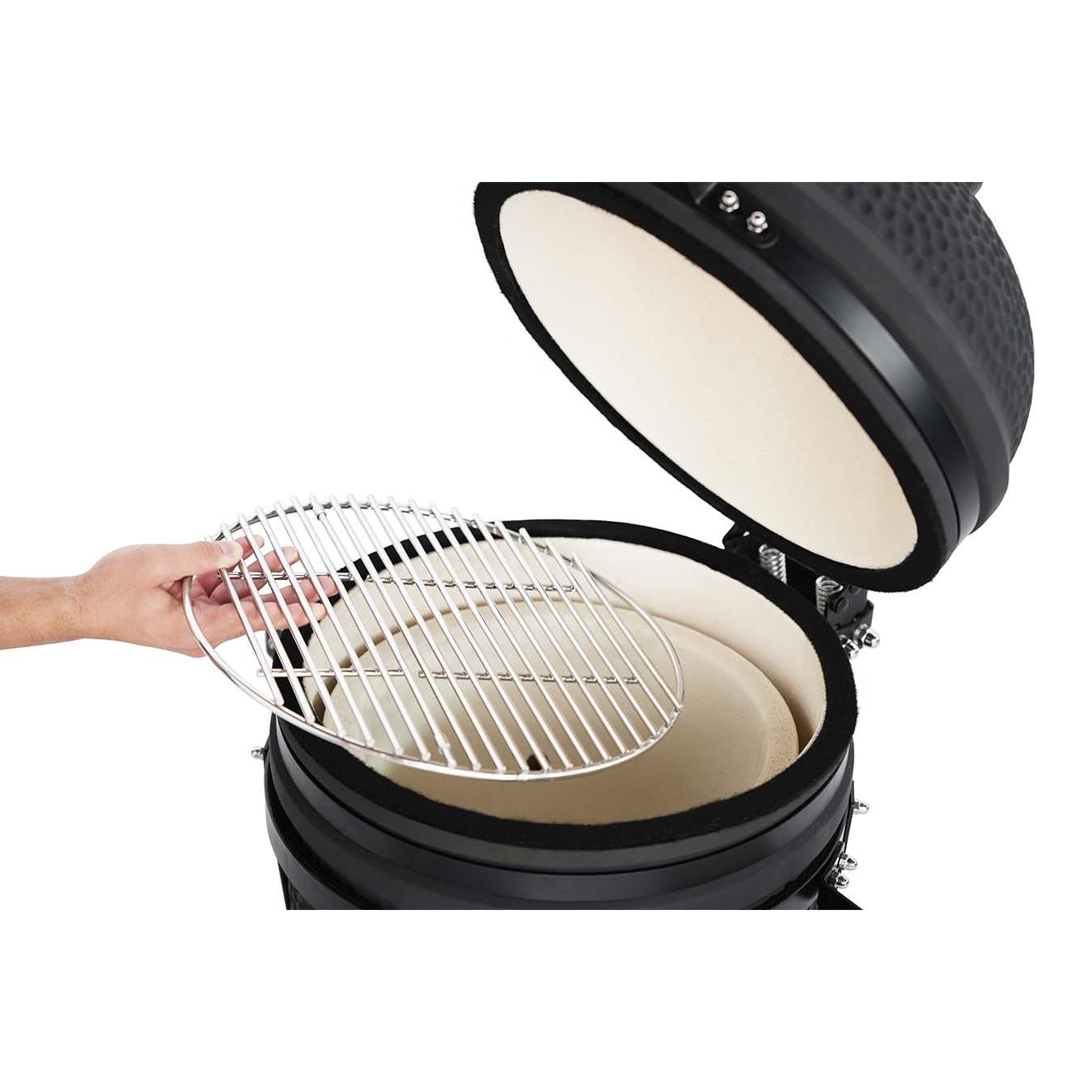 Buccan BBQ - Kamado barbecue - Table Grill 15" - Zwart