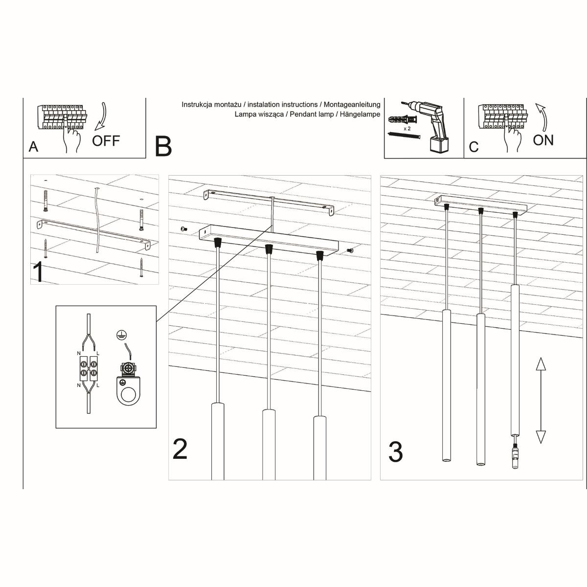 Bussandri Hanglamp modern - Metaal - Wit