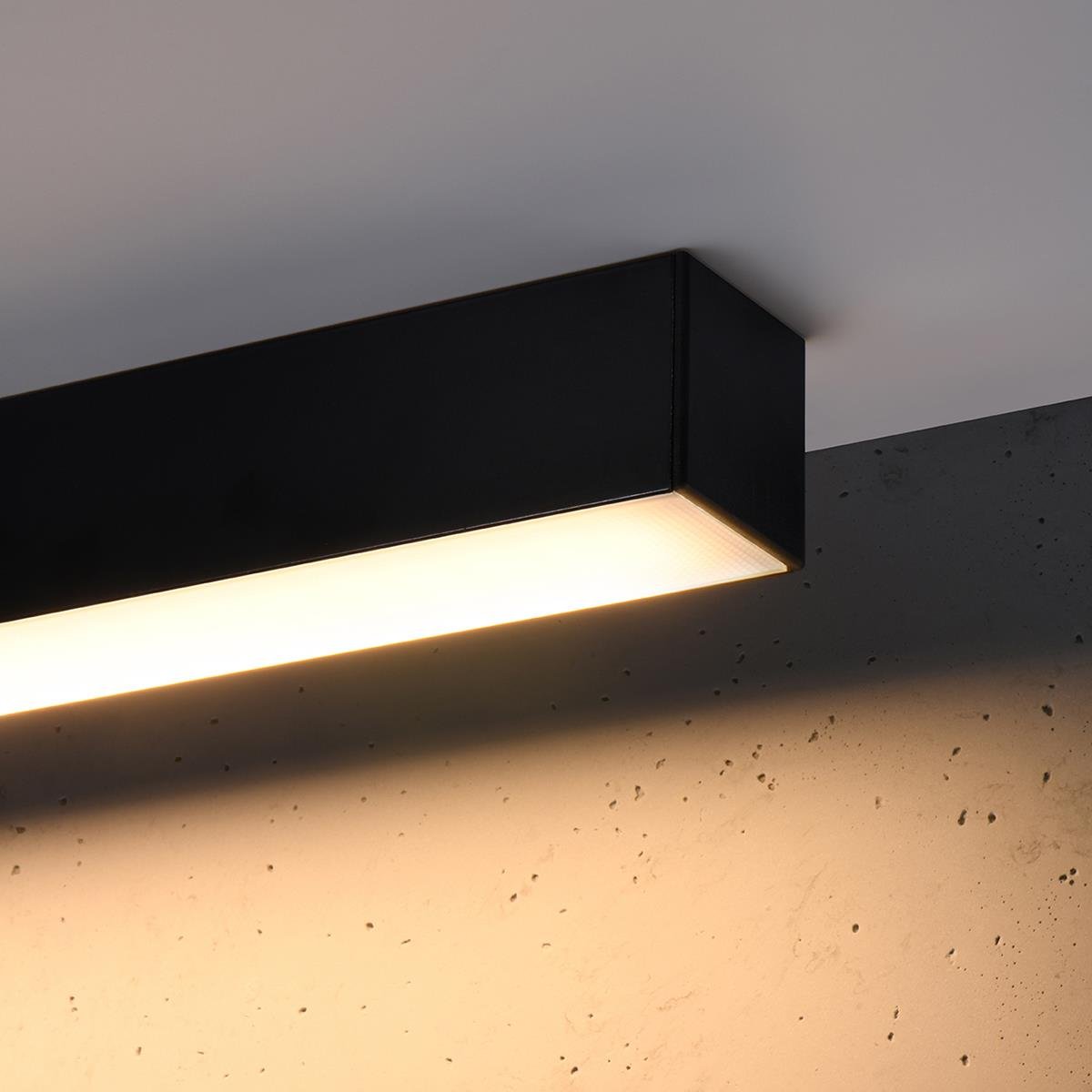 Bussandri Plafondlamp minimalistisch - Kunststof - Zwart