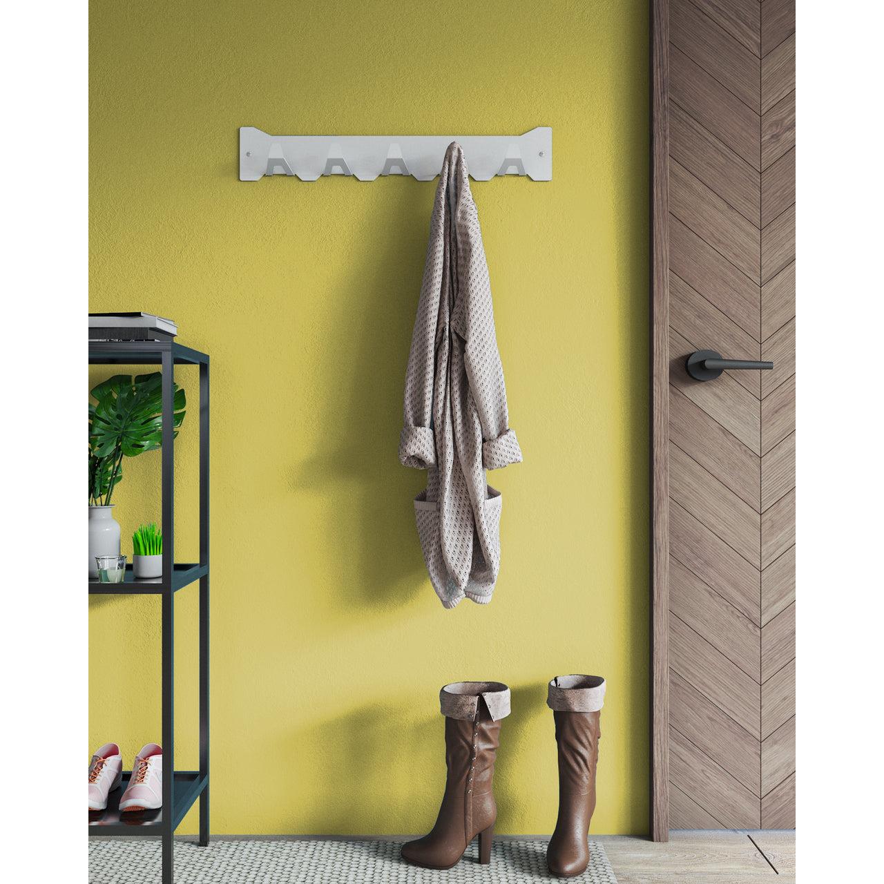 Gorillz Triangle Five - Wandkapstok - 5 haken - 70 x 5 x 12 cm - Wit